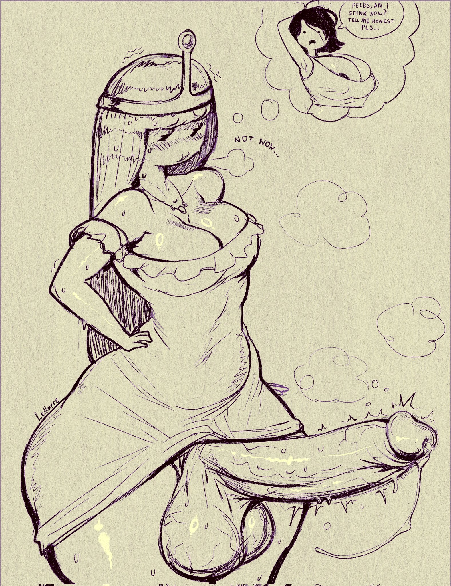 1futa, 1girls, 2d, adventure time, ass, ass focus, ass grab, balls, big ass, big balls, big breasts, big butt, big cock, big penis, big thighs, black hair, black panties, bottom heavy, bottomless, breasts, breasts bigger than head, busty, clothed, clothing, curvaceous, curvaceous female, curvy, curvy female, erection, fat ass, female, futa only, futanari, grey skin, hi res, highres, huge ass, huge balls, huge breasts, huge butt, huge cock, huge thighs, humanoid, humanoid penis, hyper, hyper penis, intersex, lemarreart, marceline, massive breasts, massive cock, massive penis, mostly clothed, panties, penis, pink skin, precum, princess bubblegum, smug, smug face, solo, standing, sweat, tagme, thick ass, thick butt, thick hips, thick legs, thick thighs, thighhighs, voluptuous, voluptuous female, wide hips