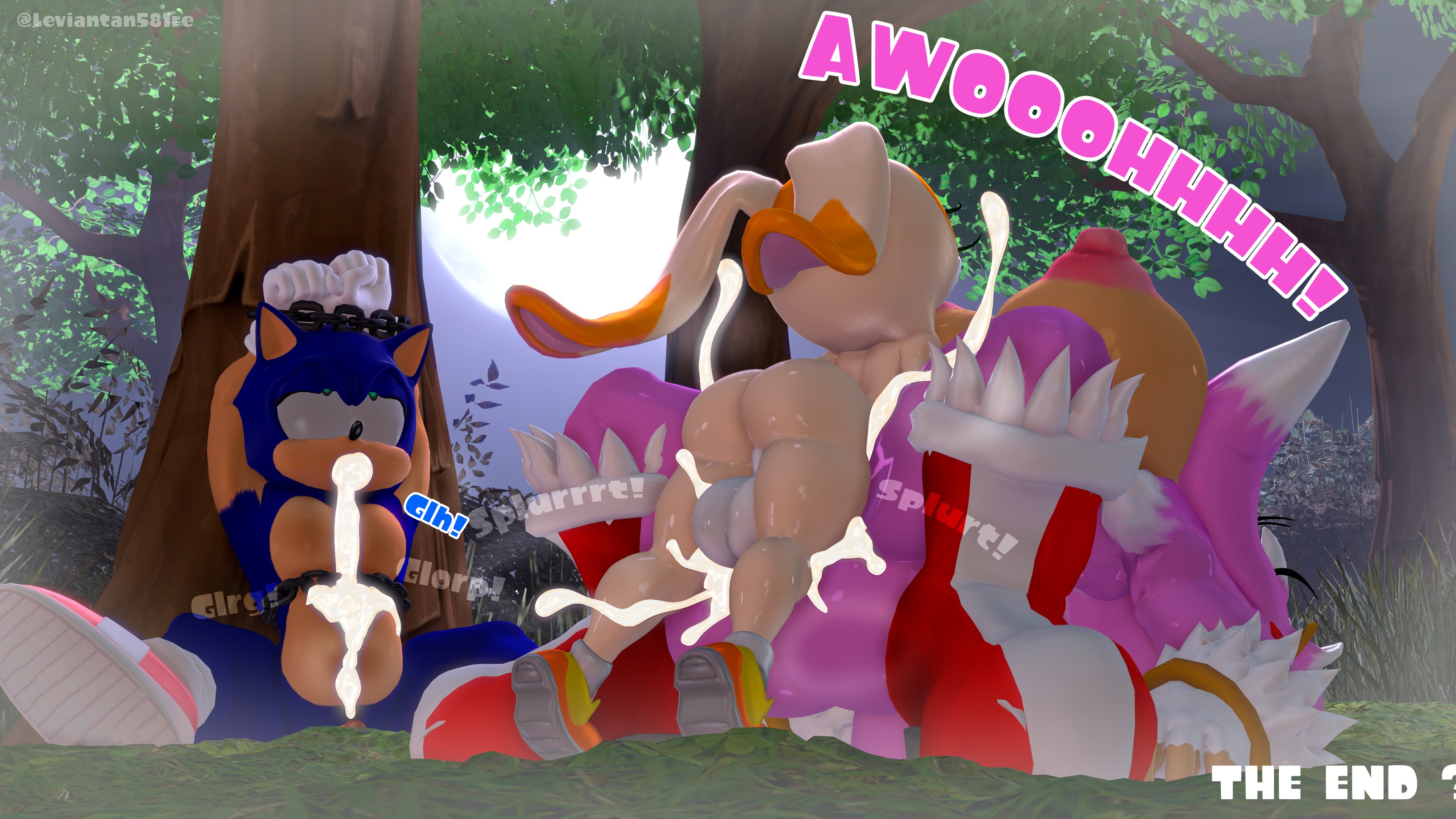 1boy, 1futa, 1girls, 3d, ambiguous penetration, amy rose, amy rose the werehog, anthro, anthro on anthro, anthro penetrated, breasts, chained, chained up, couch co-op, cream the rabbit, cream the wererabbit, cuck, cucked by friend, cucked by futa, cuckold, cum, cum in mouth, cum on cuckold, duct tape, female, femsub, footwear, forest, futa is bigger, futa on female, futadom, futanari, handwear, handwear and footwear only, headband, hedgehog, hedgehog girl, hedgehog humanoid, in front of cuckold, intersex, interspecies, large breasts, larger female, leviantan581re, male, mouth gag, sega, size difference, small dom big sub, smaller futa, sonic (series), sonic the hedgehog, sonic the hedgehog (series), sonic unleashed, voluptuous, voluptuous anthro, voluptuous body, voluptuous dickgirl, voluptuous futa, voluptuous futanari