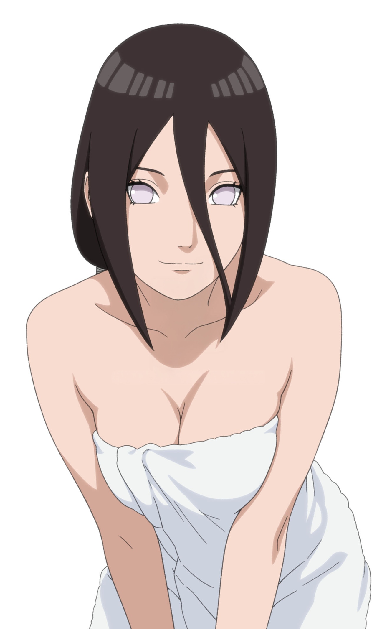 1girls, ai generated, bent over, boruto: naruto next generations, breasts, dutch angle, female, female only, from below, half naked, hyuuga hanabi, kiripetals, looking at viewer, milf, naruto, naruto (series), perfect body, pinup, plain background, showing breasts, simple background, smile, smiling at viewer, smirk, smirking at viewer, solo, sweaty body, sweaty breasts, towel, towel only, upper body, wet, wet body, white background