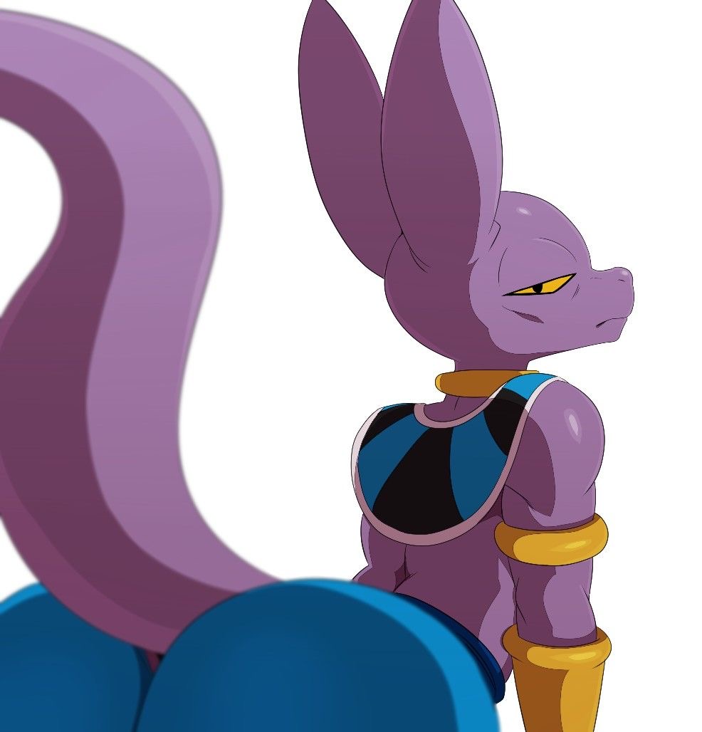 anthro, anus, arched back, ass, ass bigger than head, ass crack, ass focus, asshole, asshole peek, beerus, big ass, big ass (male), big butt, big butt (male), big ears, big tail, butt bigger than head, butt crack, butt focus, cat ears, cat tail, clothed, dragon ball, dragon ball super, dragon ball z, fat ass, fat butt, feline, femboy, gay, gay anal, gay male, gay sex, god, god of destruction, hairless cat, homosexual, homosexual male, looking at viewer, looking back, male, male penetrated, male/male, peeking out, purple body, purple skin, raised tail, solo male, sssonic2, yellow eyes