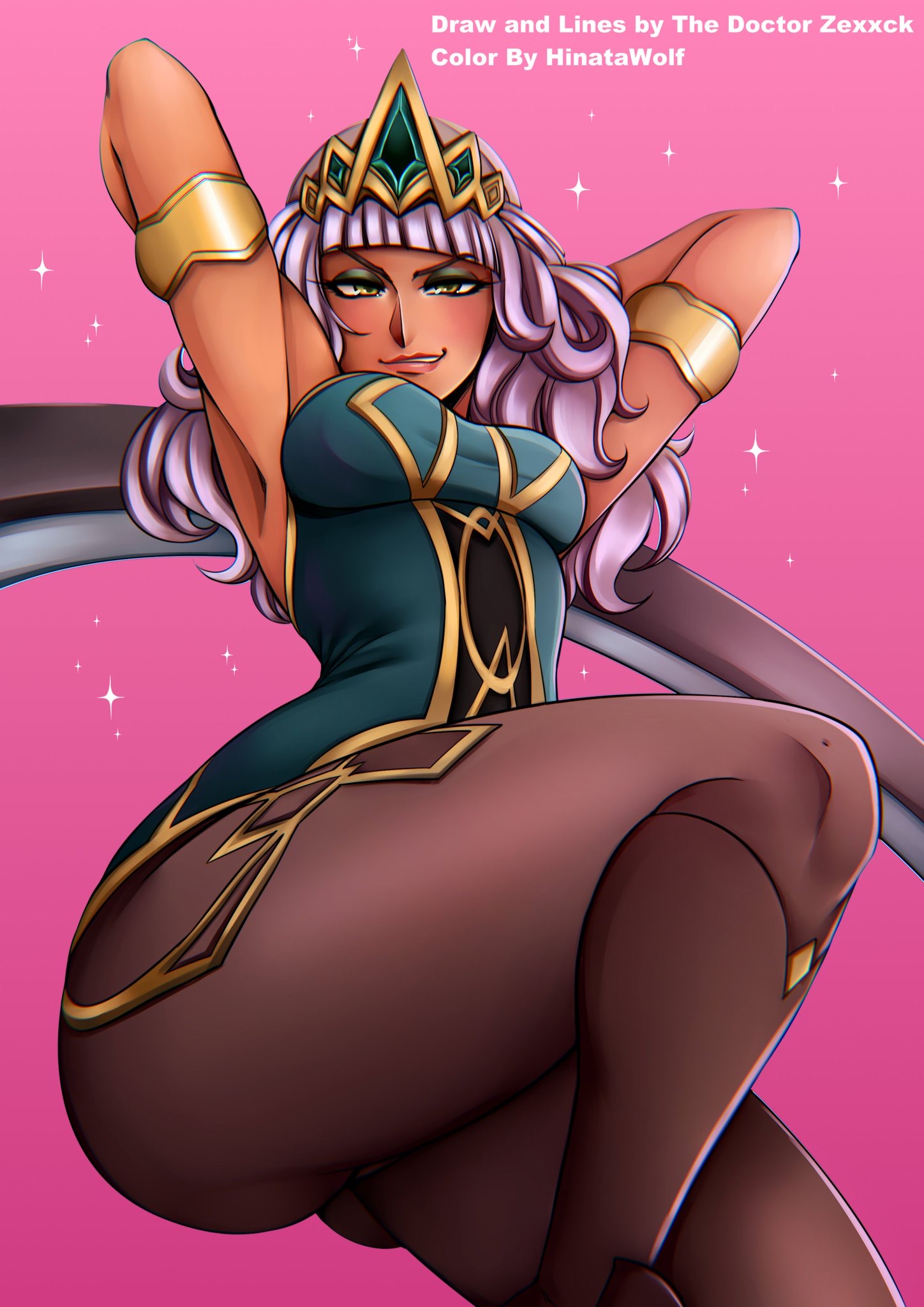 1girls, female, league of legends, qiyana yunalai, solo, thick thighs, zexxck