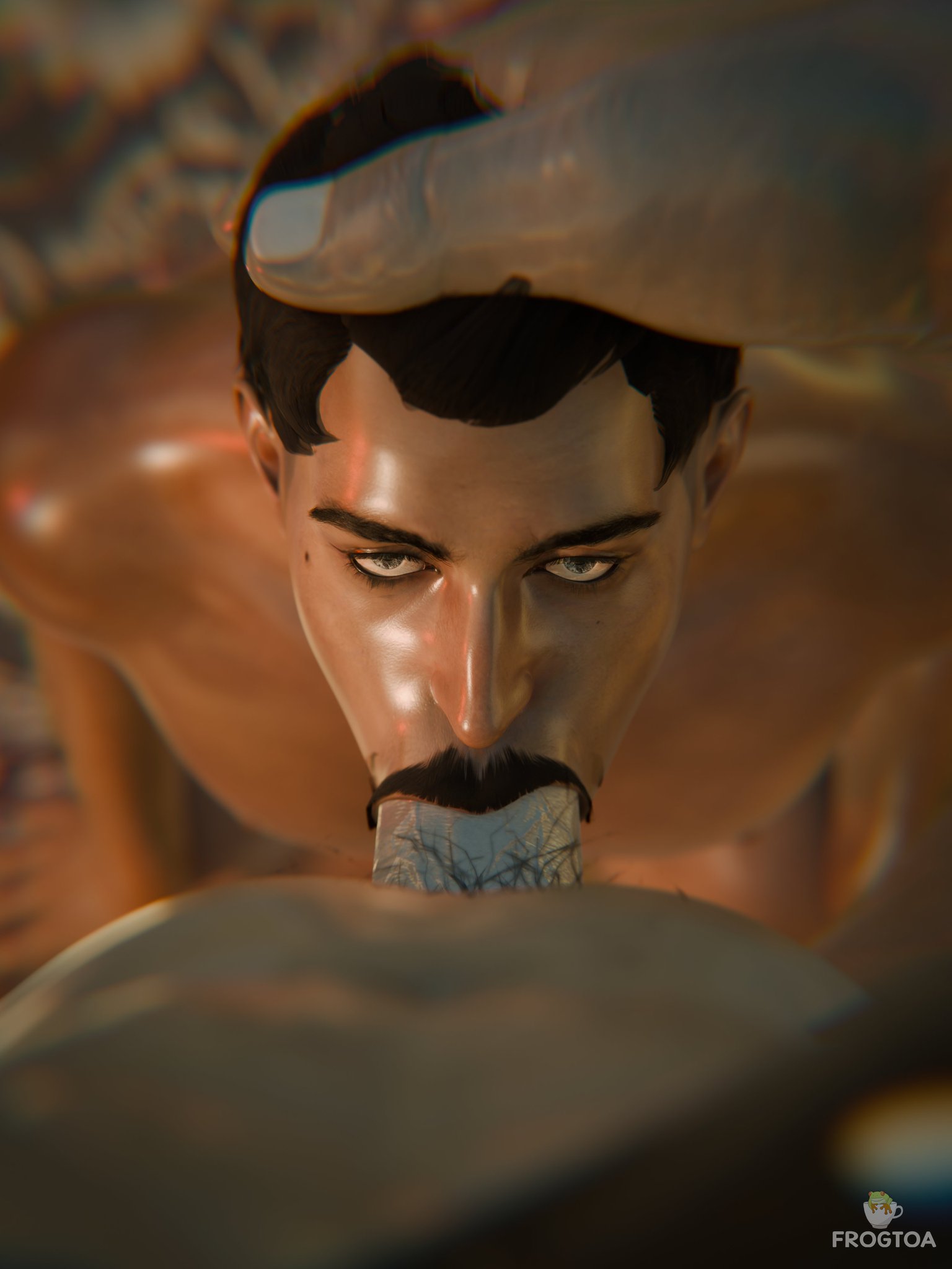 2boys 3d anthro artist_name bara beauty_mark black_hair blowjob canon_couple couple dark-skinned_male dark_hair dark_skin dorian_pavus dragon_age dragon_age_inquisition duo erection facial_hair fellatio frogtoa gay gay_male gay_sex grey_body grey_eyes grey_skin head_grab human iron_bull looking_at_partner looking_at_viewer mage male male/male male_only male_penetrated male_penetrating male_penetrating_male male_pov male_pubic_hair mole moustache naked naked_male nude nude_male oral oral_penetration oral_sex pansexual_male penis penis_in_mouth point_of_view pov pubic_hair qunari veiny_penis video_games yaoi