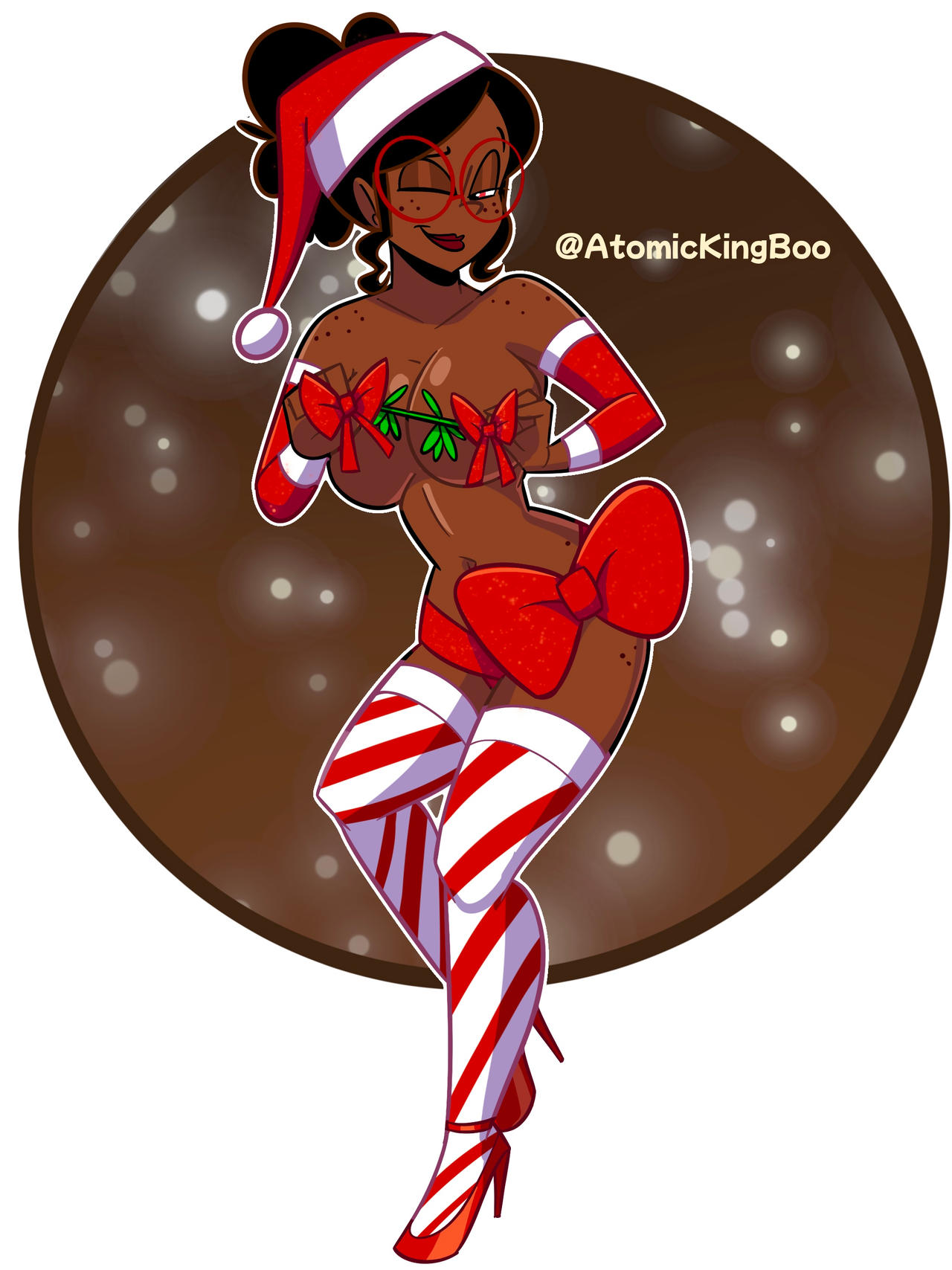 1girls ass atomickingboo big_ass big_breasts breasts brown-skinned_female brown_body brown_skin bust busty chest christmas christmas_outfit curvaceous curvy curvy_figure dark-skinned_female dark_skin digital_media_(artwork) female female_focus hips hourglass_figure huge_ass huge_breasts human large_ass large_breasts legs mature mature_female misty_cocoa original original_character slim_waist thick thick_hips thick_legs thick_thighs thighs voluptuous waist wide_hips