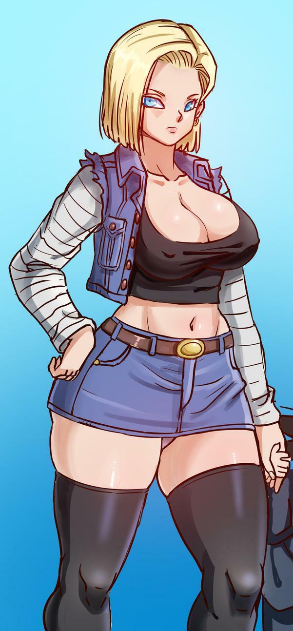 1girls, android 18, ass, blonde hair, blue eyes, breasts, cameltoe, cleavage, curvy, dragon ball, erect nipples, female, huge areolae, huge ass, huge breasts, nipples, pinkpawg, puffy nipples, pussy, short hair, thick lips, voluptuous, wide hips