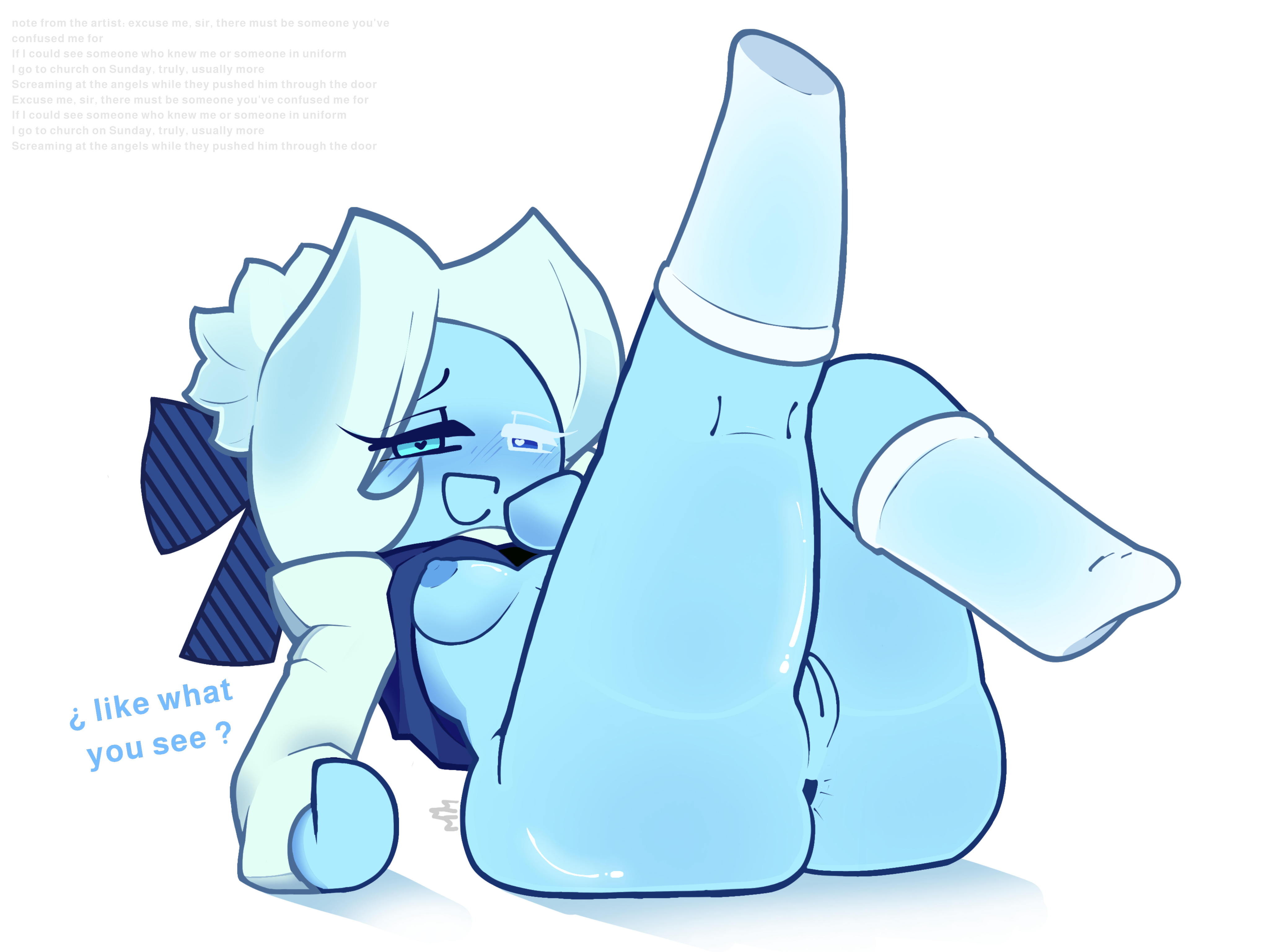 ass, blue skin, cookie run, cookie run kingdom, cute, femshadow milk cookie, legs up, pussy, shadow milk cookie, tits, white hair