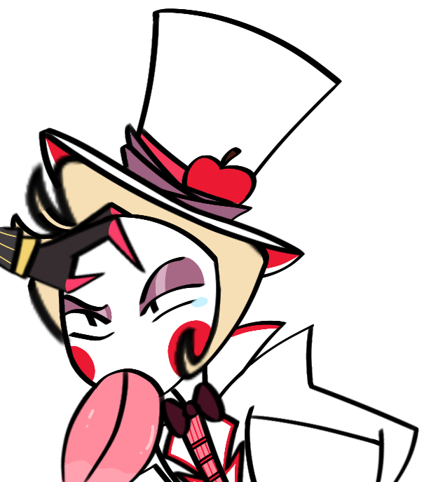 dittothesinner hazbin_hotel lucifer male male/male male_focus male_only rape sir_pentious straight_hair sucking yaoi