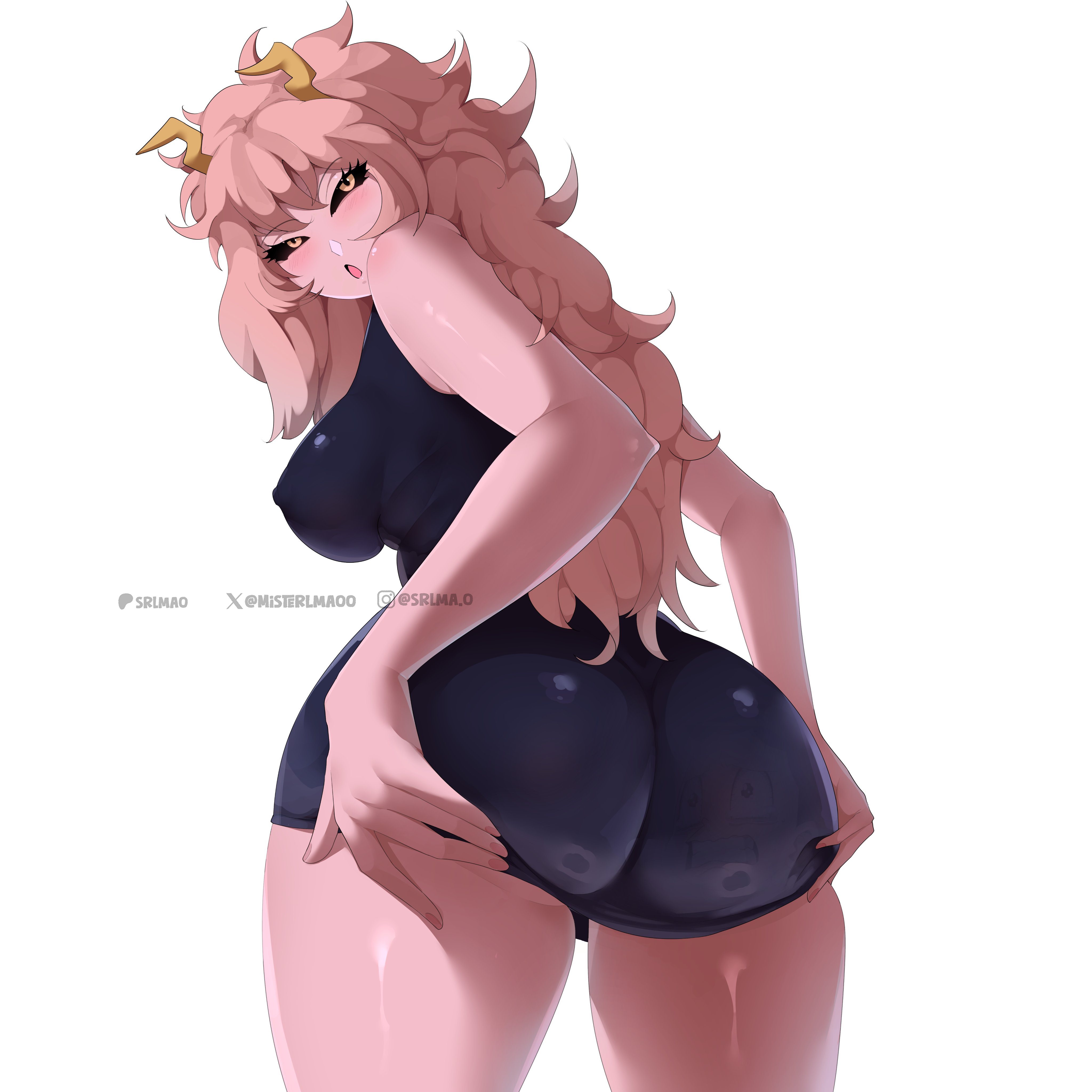 1girls, ashido mina time-skip, ass, boku no hero academia, boku no hero academia (finale), dress, female, female focus, female only, female thick thighs, long hair, mina ashido, mina ashido curvy (meme), mina ashido time-skip, misterlmaoo, my hero academia, my hero academia (finale), pink body, pink hair, post-timeskip, solo, thick thighs, thighs, wide hips