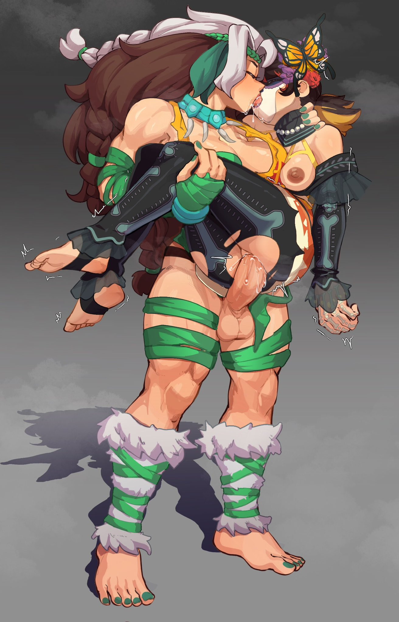 1futa, 1girls, age difference, big penis, blush, clothed sex, futa on female, futadom, futanari, human, human female, kissing, kissing while penetrated, large breasts, larger futa, light-skinned female, looking pleasured, marvel, marvel comics, marvel rivals, mature futa, medium breasts, muscular futa, nipples, nudiedoodles, older futa, peni parker, peni parker (marvel rivals), penis, princess carry, rogue (marvel rivals), rogue (x-men), sex, slim waist, smaller female, standing sex, stirrup legwear, teenager, trembling, vaginal penetration, variant set, wide hips, younger female