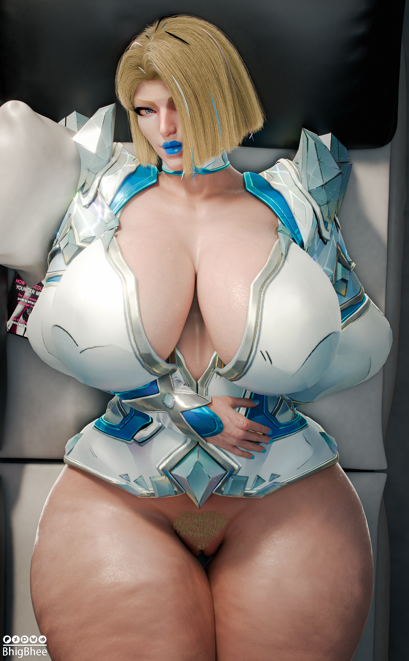 1girls, 3d, bhigbhee, big ass, big breasts, breasts bigger than torso, chubby, emma frost, emma frost (marvel rivals), huge breasts, looking at viewer, marvel, marvel comics, marvel rivals, solo, thick thighs, x-men