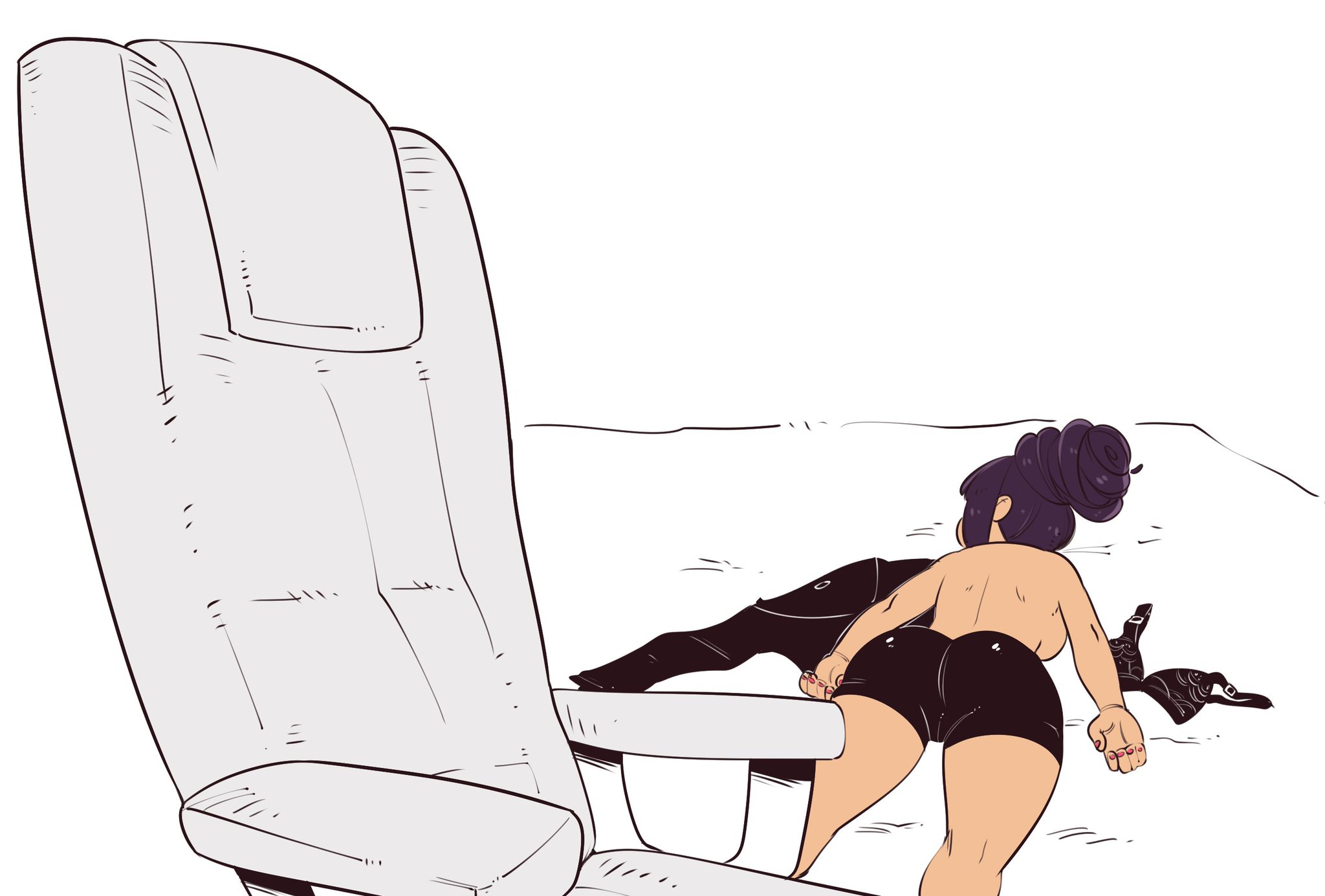asian latina, ass, bare back, big ass, big breasts, breasts, command grab, female, huge breasts, latina, nuclearwasabi, original, original character, passed out, sleeping, stripped