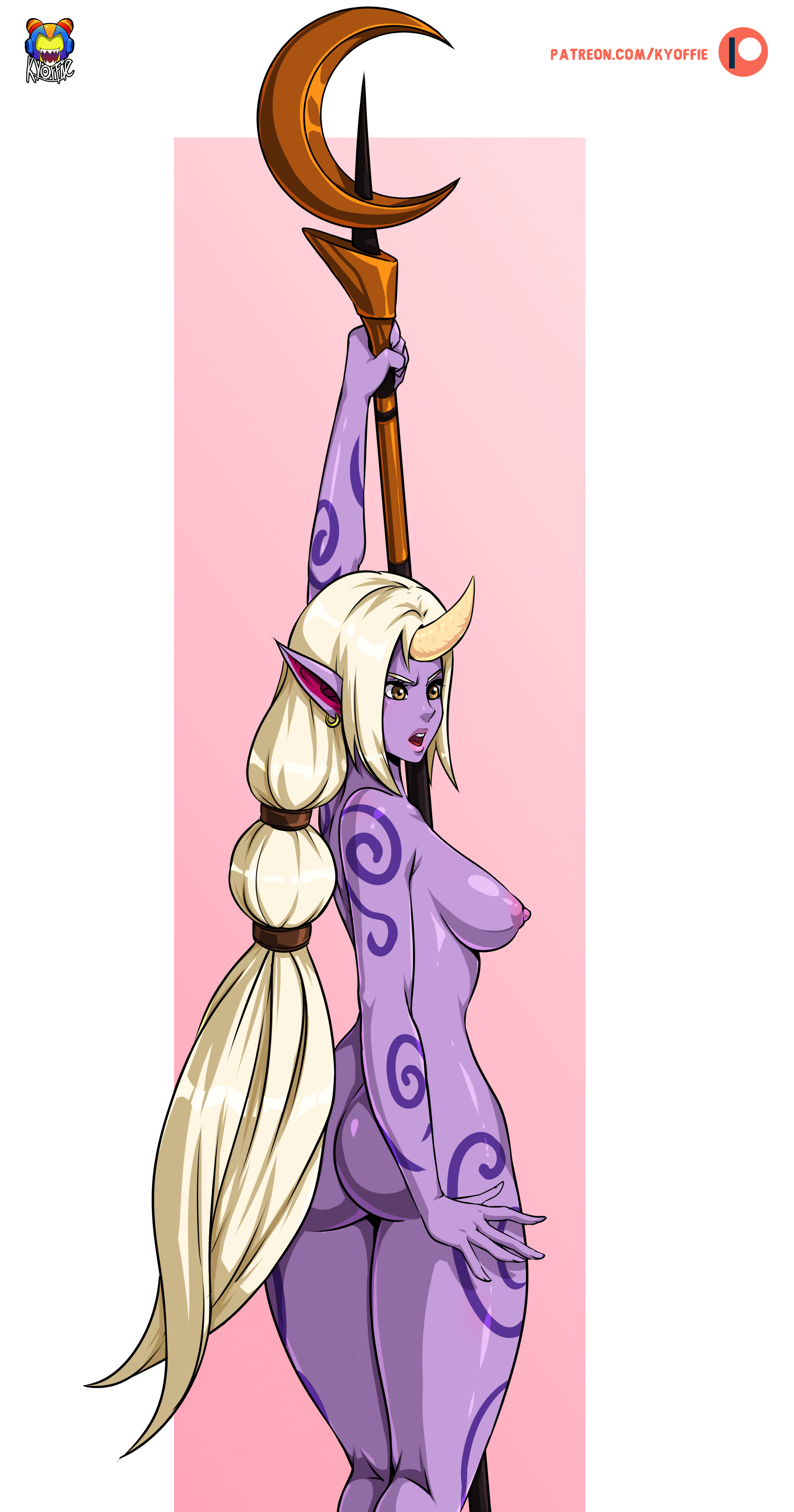 breasts, female, kyoffie, league of legends, smooth skin, soraka, tagme