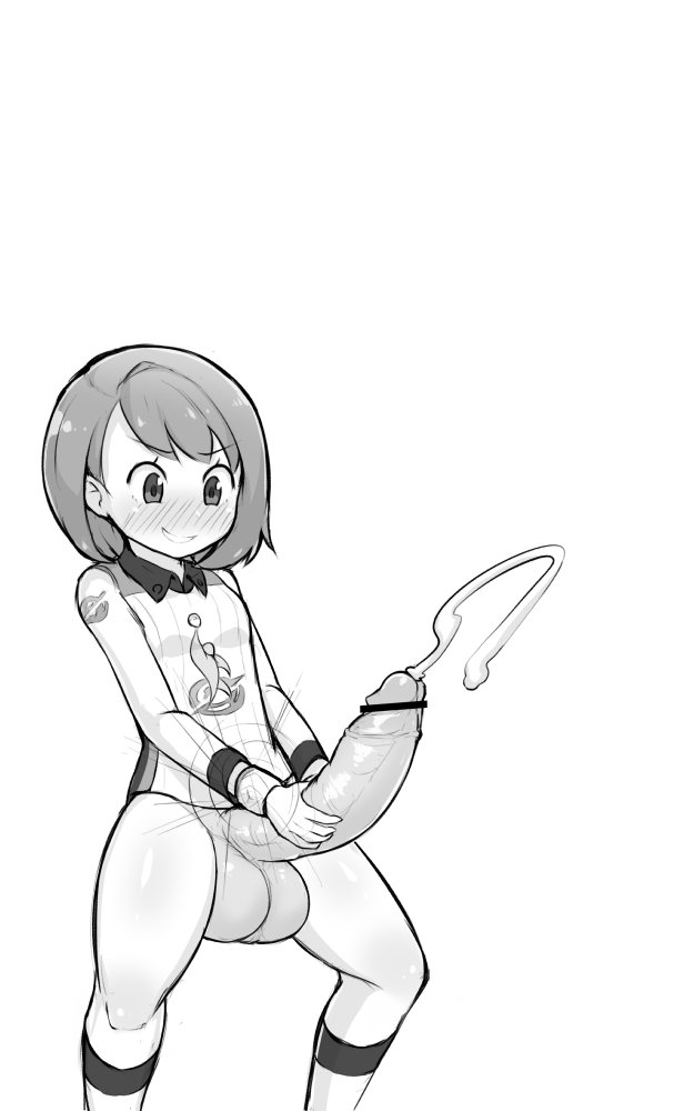 1futa, 2019, alternate outfit, balls, black and white, blush, bob cut, bottomless, bracelet, censor bar, censored, clothes, cum, cumshot, ejaculation, erection, flat chest, foreskin, ftnranat, futa only, futanari, game freak, gloria (pokemon), holding, huge cock, human, human only, hyper, hyper balls, hyper penis, intersex, kneehighs, long penis, long sleeves, masturbation, monochrome, nintendo, orgasm, penis, pokemon, pokemon ss, pose, retracted foreskin, shirt, short hair, simple background, small but hung, smile, socks, solo, sports uniform, sportswear, spread legs, standing, uncircumcised, uniform, white background