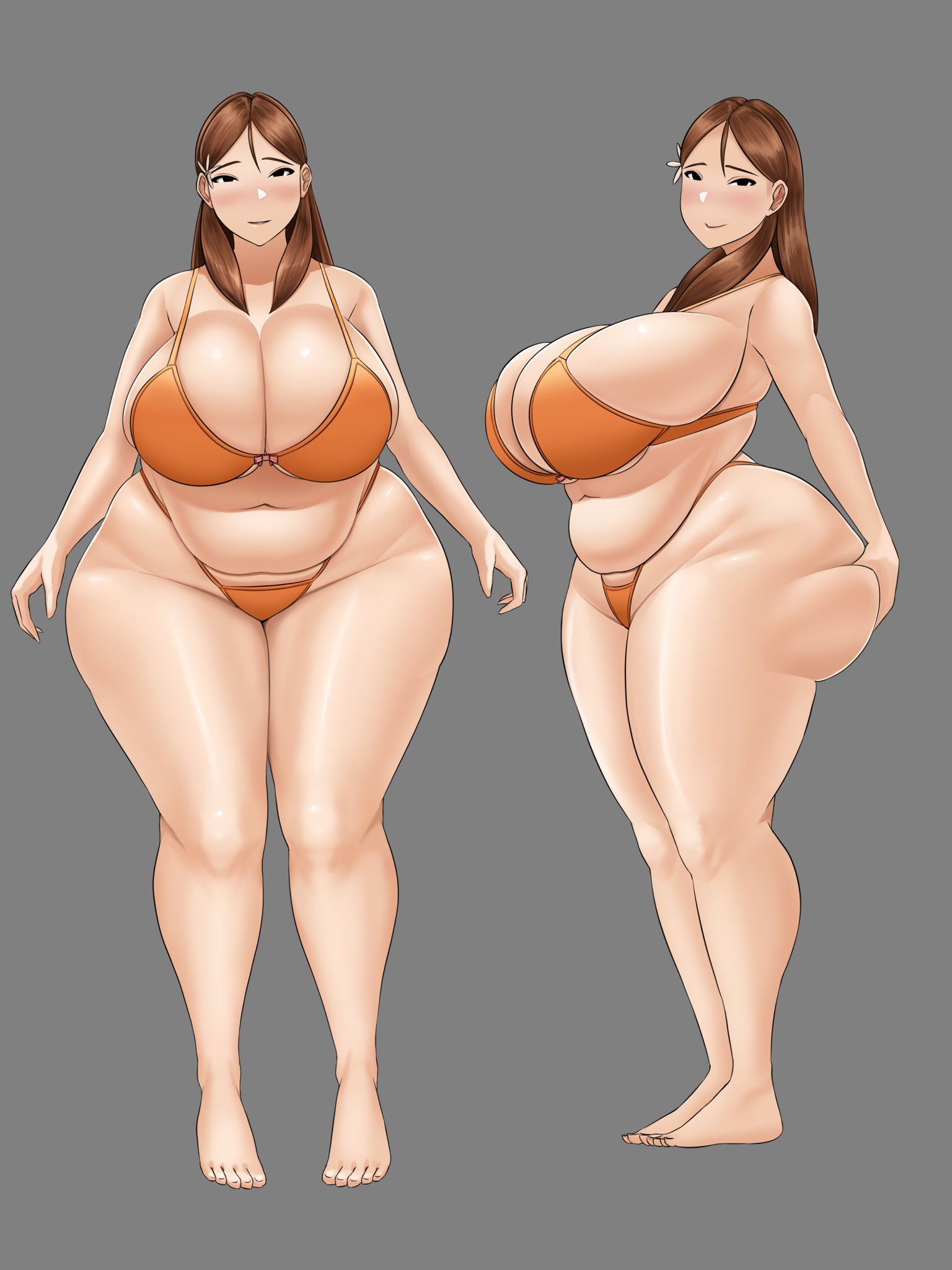 1girls, ass, bae (toroboro), bra, breasts, chubby, cleavage, female, female only, huge ass, huge breasts, looking at viewer, panties, solo, thick thighs, toroboro, wide hips