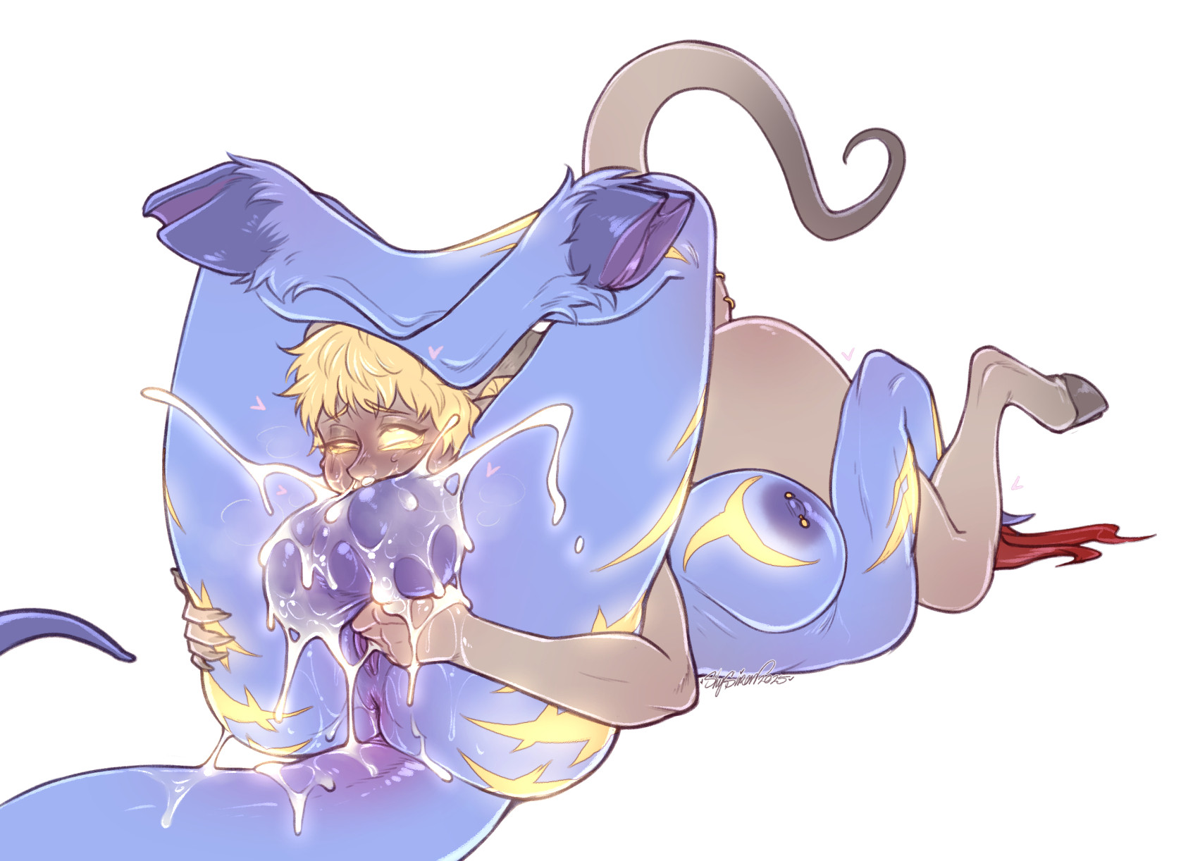 69, anus, draenei, female, full-package futa, futa on female, futanari, horns, horsecock, nipple piercing, nude, pussy, shysiren, tail, warcraft, world of warcraft