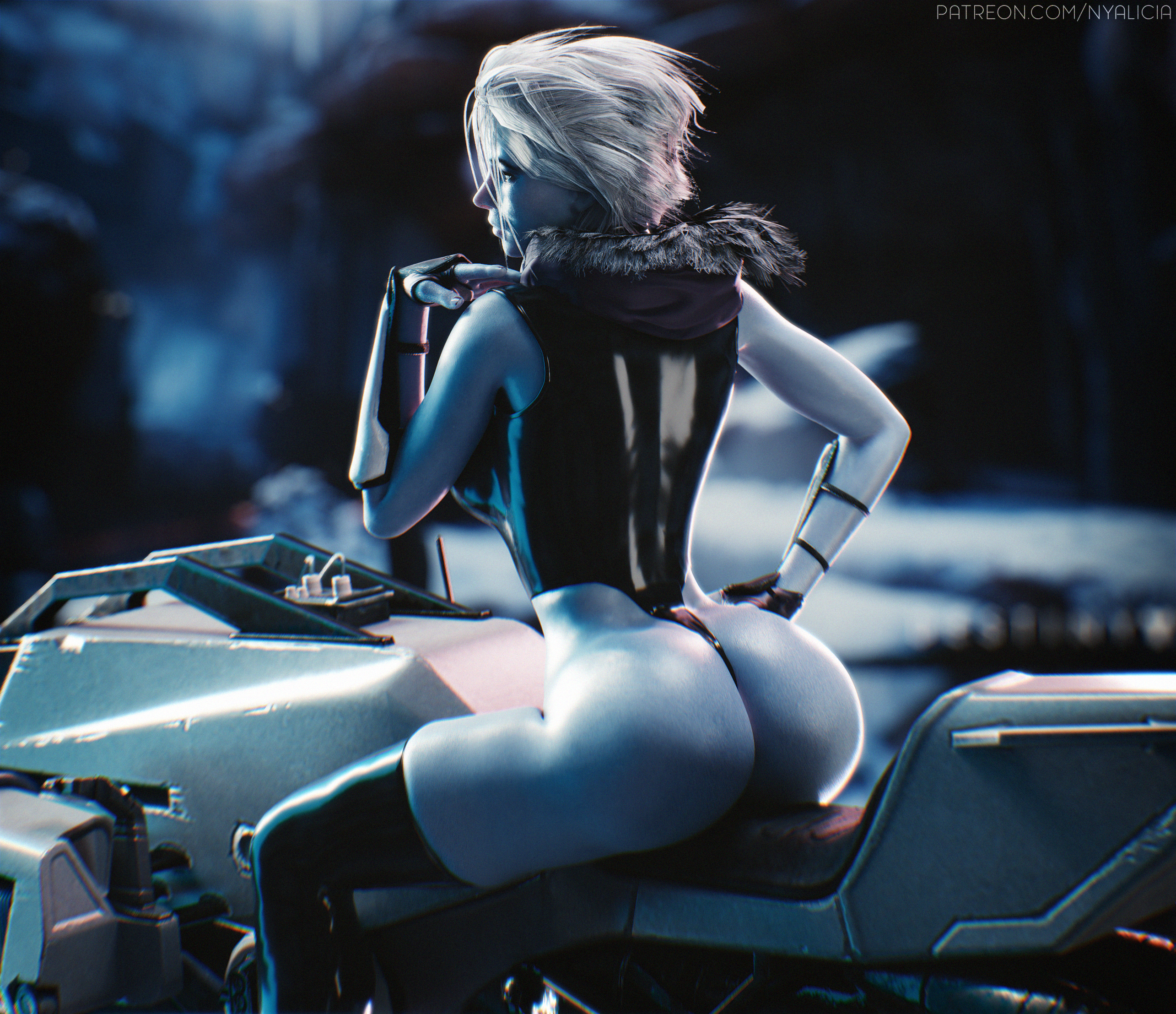 1girls, 2019, 3d, ass, big ass, blender, destiny (game), female, female only, latex, mara sov, nyalicia, solo
