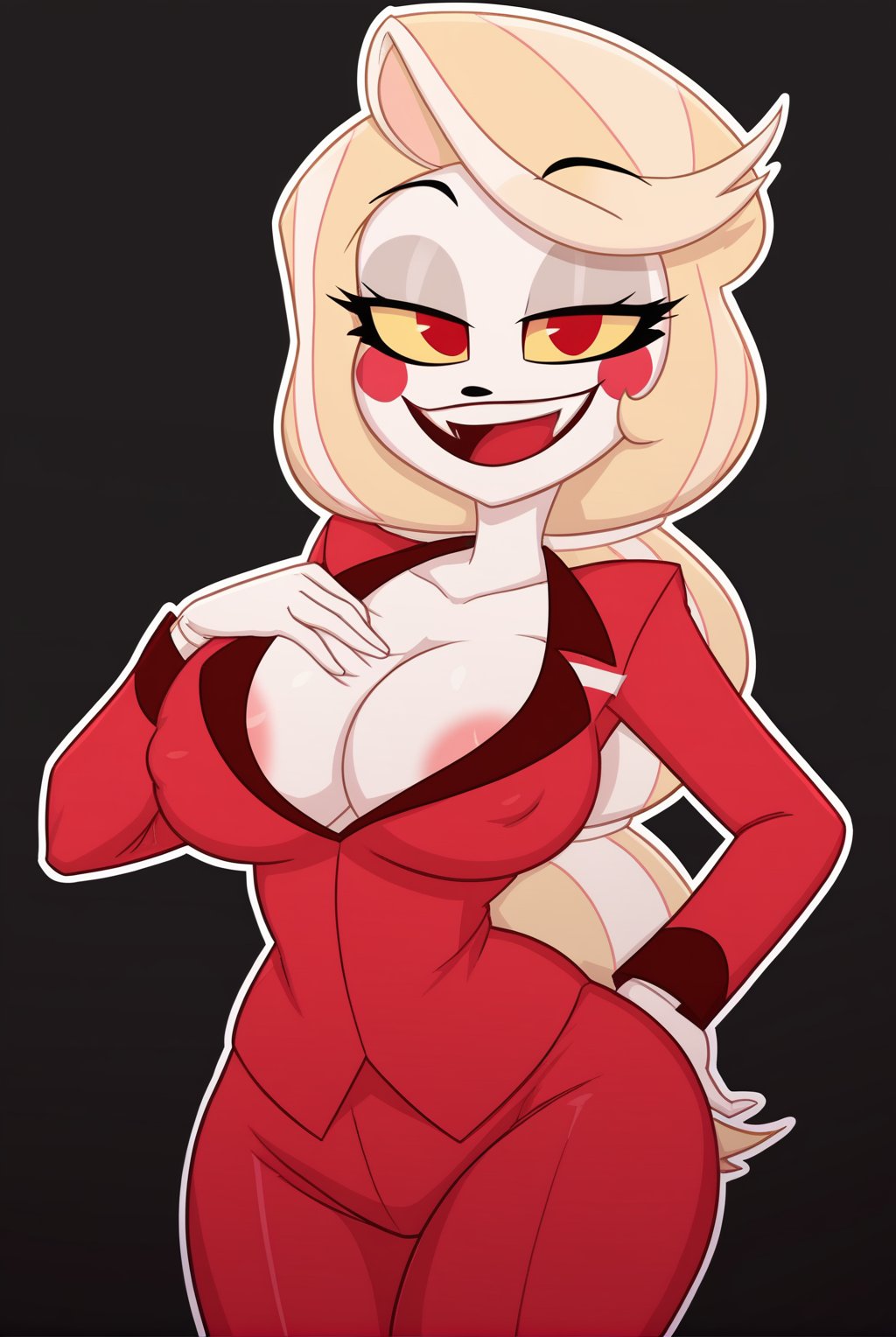 ai generated, cats62, charlie morningstar (hazbin hotel), hazbin hotel, tagme