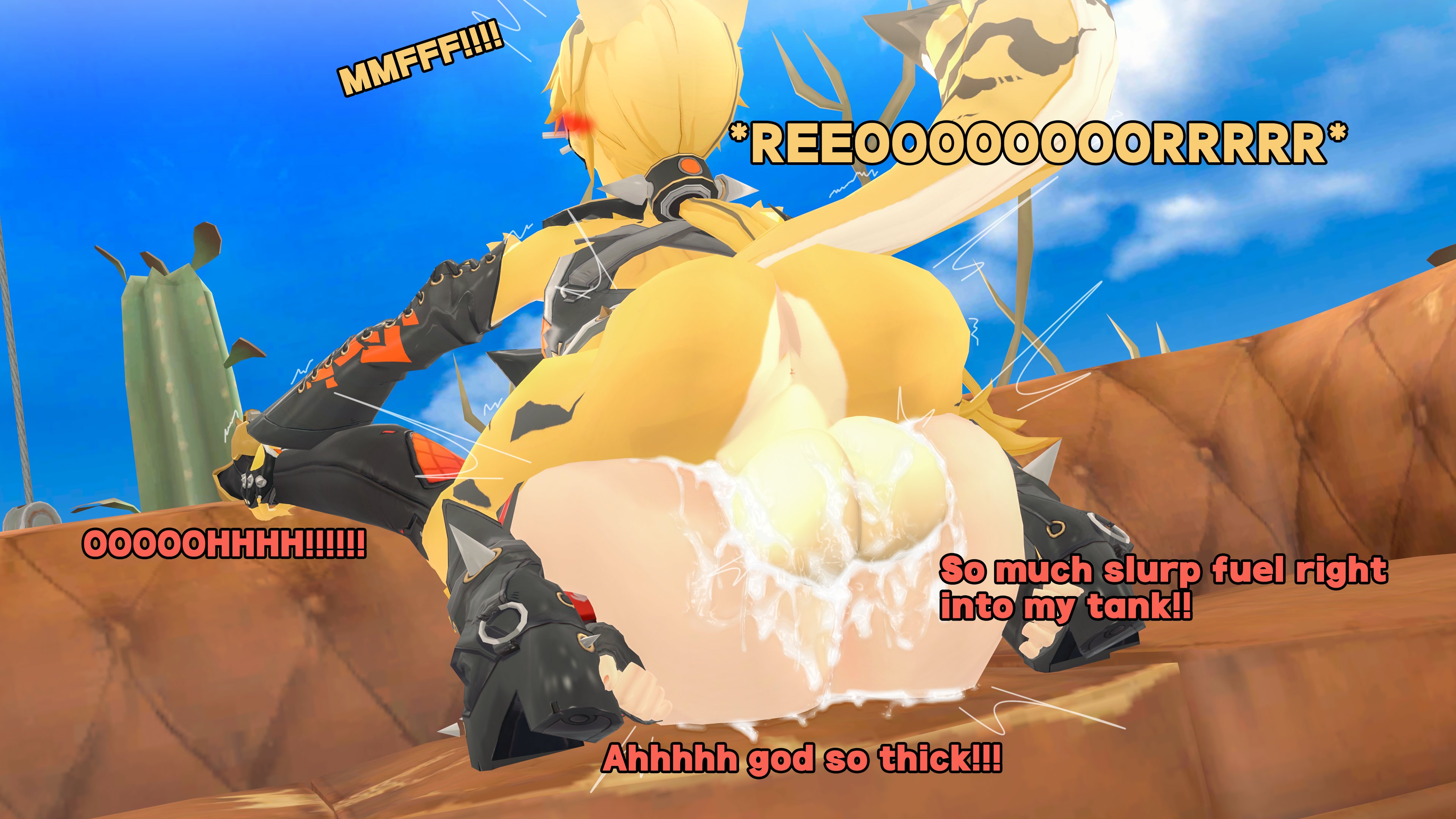 1futa, 1girls, 3d, animal genitalia, anthro, anthro on human, big penis, burnice white, cum, cumming, cumming inside, cumming while penetrating, dickgirl, dirty talk, excessive cum, female, furry futa, futa on female, futa sans pussy, futanari, hoyoverse, huge cock, intersex, knotted, knotting, light-skinned female, mating press, mihoyo, mihoyo technology (shanghai) co. ltd., penis, pulchra fellini, pussy, sex, text, theboobedone, uncensored, vaginal, vaginal penetration, vaginal sex, zenless zone zero