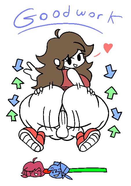 anal, anal penetration, anal sex, ass out, big ass, big breasts, boyfriend (friday night funkin), dress, fat ass, female on top, friday night funkin, girlfriend (friday night funkin), heart, heart symbol, huge ass, large breasts, lines, long hair, peace sign, riding, riding penis, round ass, sitting, sitting on penis, thick thighs, thighhighs, thighs, wiiwario112