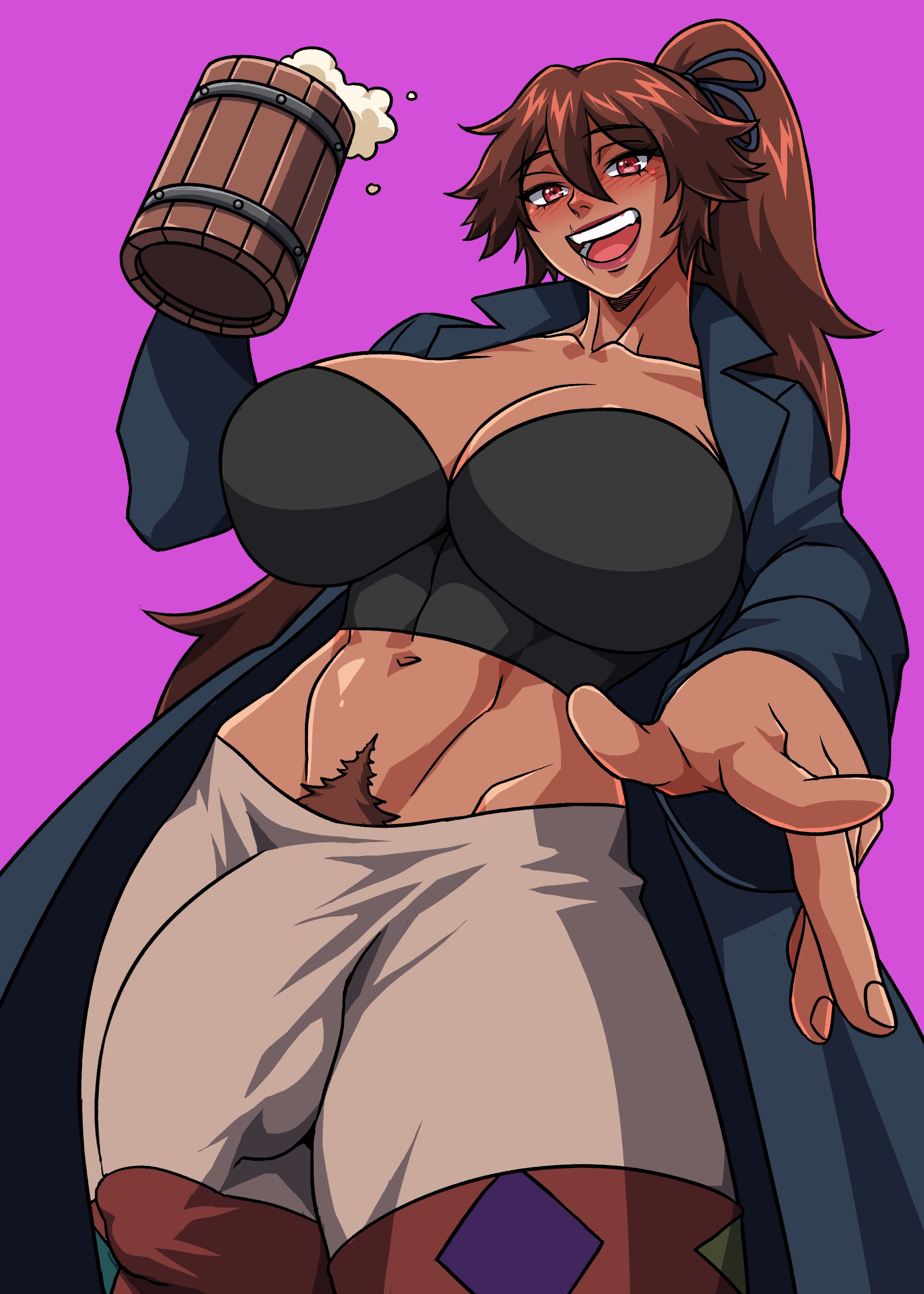 1futa, brigand (tales of androgyny), canon futa, erection, erection under clothes, futa, futa only, futanari, ignition crisis, pubic hair peek, scar, scar on face, scar on mouth, solo futa, tagme, tales of androgyny, tenting
