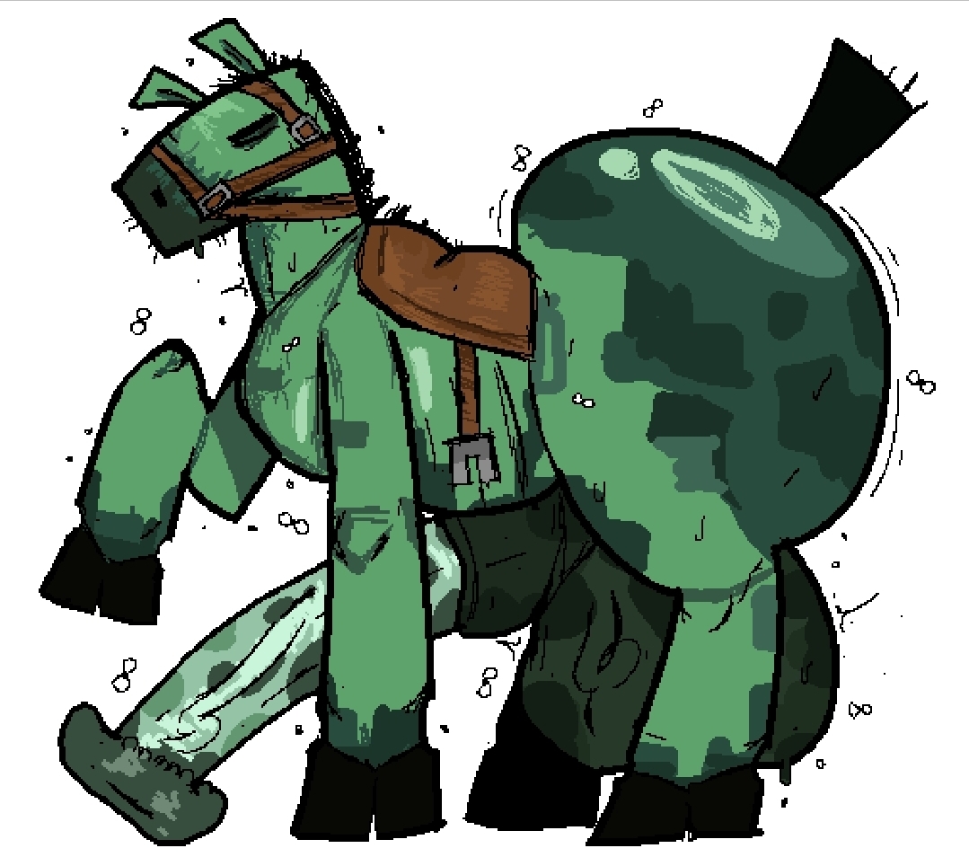 1boy, animal genitalia, burntkebab, equine, feral, hooves, horse, horse (minecraft), horse penis, horsecock, huge ass, huge cock, hyper balls, hyper penis, massive ass, minecraft, pent up, saddle, self upload, solo feral, sweaty, swollen balls, tail, zombie, zombie horse (minecraft)