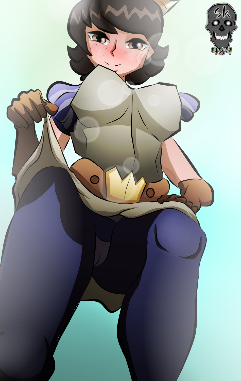 ass big_muscles clash_(series) clash_royale clothed clothing female female_only fully_clothed hair human legs looking_at_viewer panties panties_under_pantyhose pantyhose princess princess_(clash_royale) short_hair sk989 skirt solo super_cell supercell tagme upskirt vagina