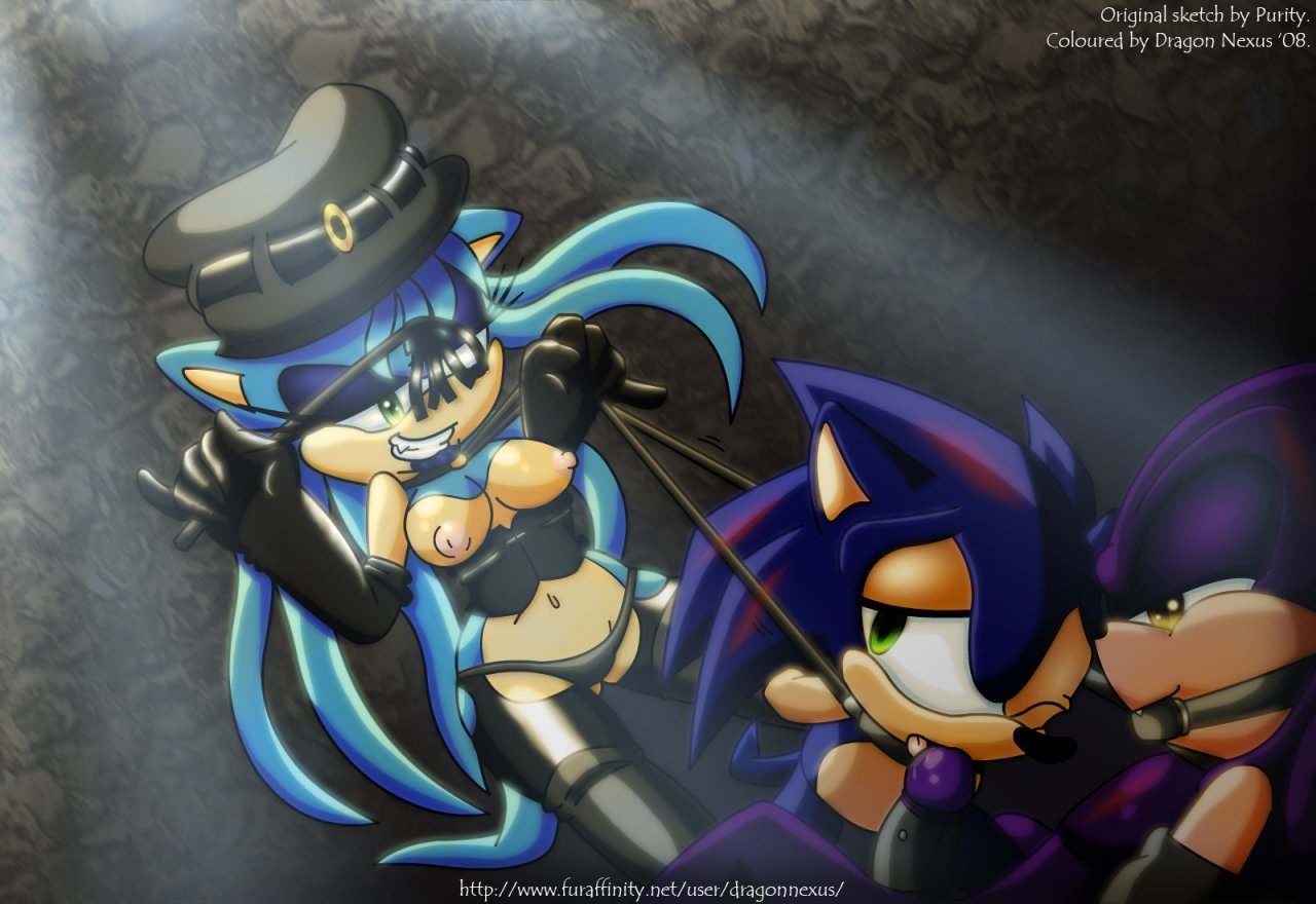 anthro auntymoira becky_the_hedgehog breasts clothes dominatrix dragonnexus female femdom fur hat hedgehog male malesub mammal purity purity_the_hedgehog sonic_(series) sonic_the_hedgehog tagme