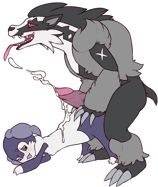 1boy 1girls 2019 after_sex alpha_channel anthro anthro_on_feral ass big_penis blush bodily_fluids breasts claws cum duo erection female feral food furry genital_fluids goat horn hot_dog huge_cock indeedee interspecies larger_male male nintendo nipples nude obstagoon open_mouth penis pokémon_(species) pokemon pokemon_ss queenkami simple_background size_difference smaller_female smile teeth tongue tongue_out video_games wide_hips