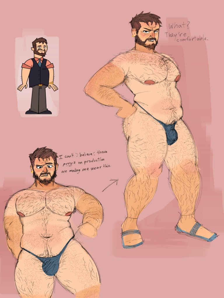 ass, bara, disventure camp, disventure camp: carnival of chaos, gay, hairy, male, male only, odd nation cartoons, old man, sprungtrapped, tagme, ted (disventure camp), ted gordon, thong, yaoi