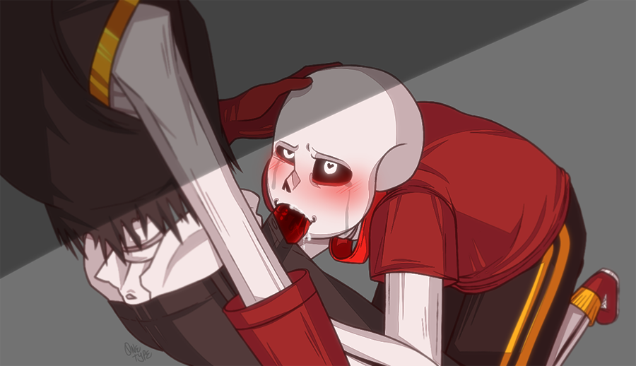 alternate_universe animated_skeleton blush crying duo ectopenis grey_background head_grab heart-shaped_pupils incest male male_only oral papyrus papyrus_(underfell) papyrus_au penis red_blush sans sans_(underfell) sans_au simple_background skeleton solo_focus tears underfell underfell_papyrus underfell_sans undertale undertale_au undertale_fanfiction unseen_male_face yaoi