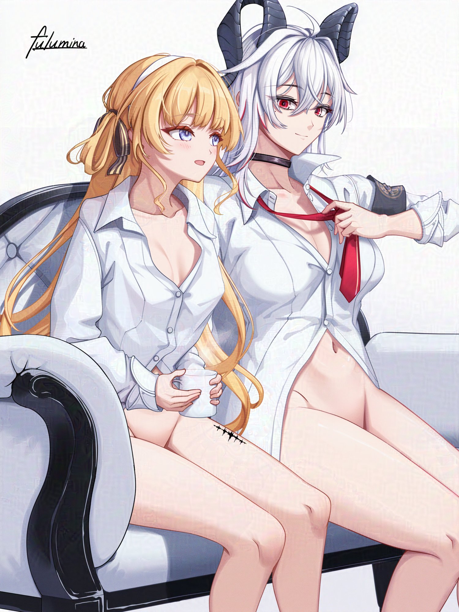 2girls, bottomless, female, female only, fulumina, no panties, phoebe (wuthering waves), wuthering waves, zani (wuthering waves)