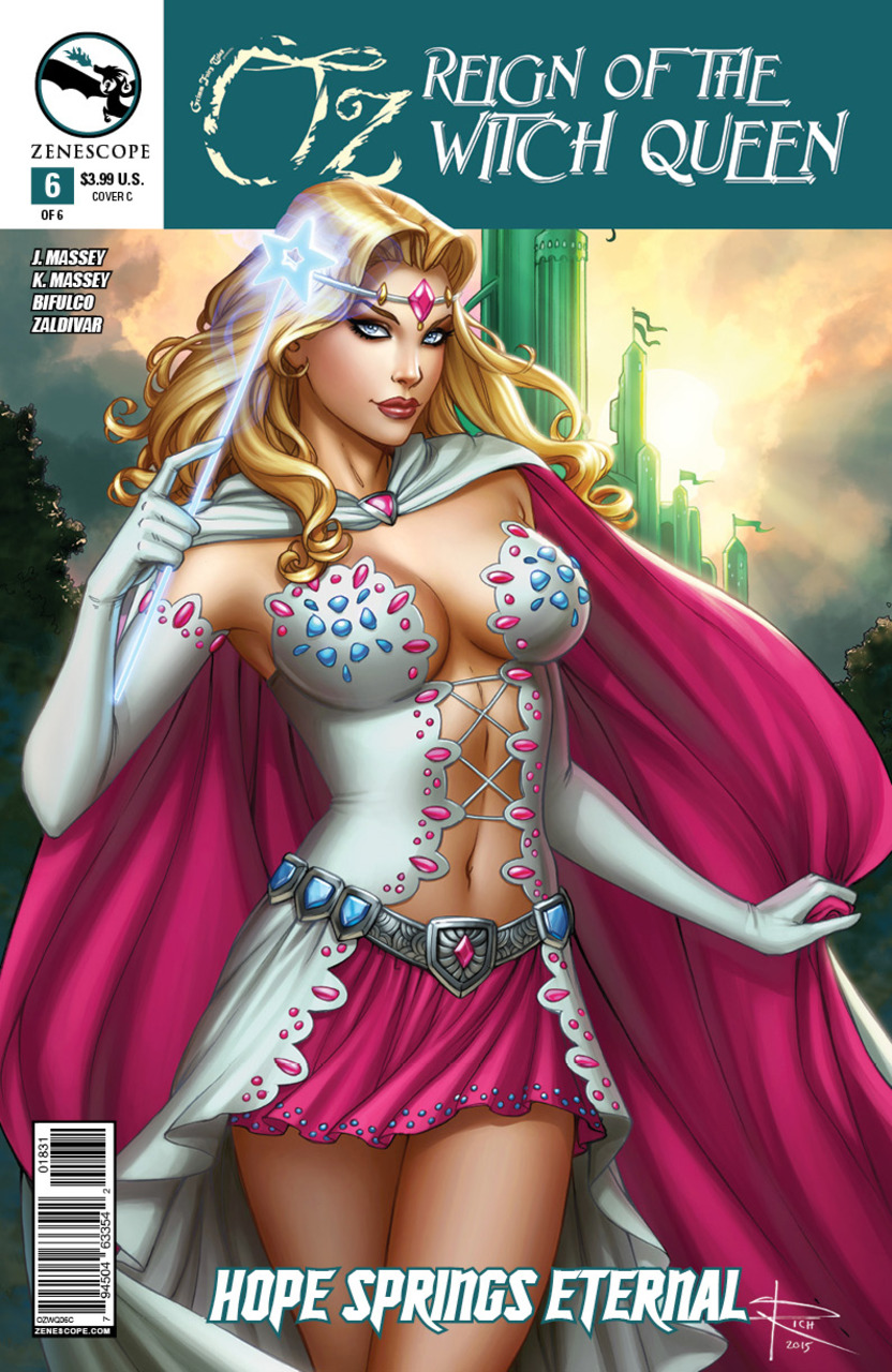 1girls 2015 belt big_breasts big_breasts blonde_hair blue_eyes breasts busty cleavage comic_cover dress eye_contact eyeshadow female female_only glinda_(zenescope) gloves grimm_fairy_tales_zenescope holding_wand large_breasts light_smile lipstick long_hair looking_at_viewer magic_wand makeup mascara official_art pink_cape pink_skirt pinup red_lips red_lipstick sabine_rich signature skirt smile smiling solo standing text thighs tiara wand white_dress white_gloves zenescope