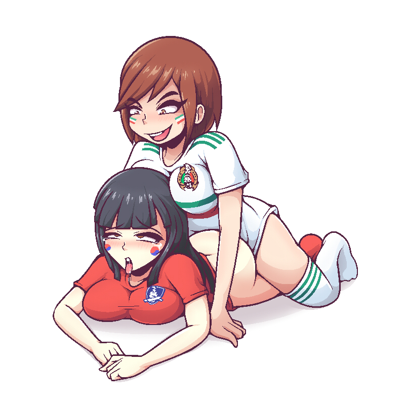 1futa 1girls accelart ahe_gao asian ass bent_over blush bottomless breast_press breasts deep_penetration doggy_style erection face_paint female female_penetrated femsub football football_uniform from_behind futa_on_female futadom futanari futanari_penetrating huge_breasts implied_futanari implied_penetration interracial intersex large_ass latina mexico mexico-chan_(accelart) mostly_nude national_personification pleasure_face prone_bone rolling_eyes seductive_smile shirt soccer socks south_korea south_korea-chan_(accelart) tears thick_ass thick_thighs thighhighs tongue_out vaginal_penetration wide_hips world_cup