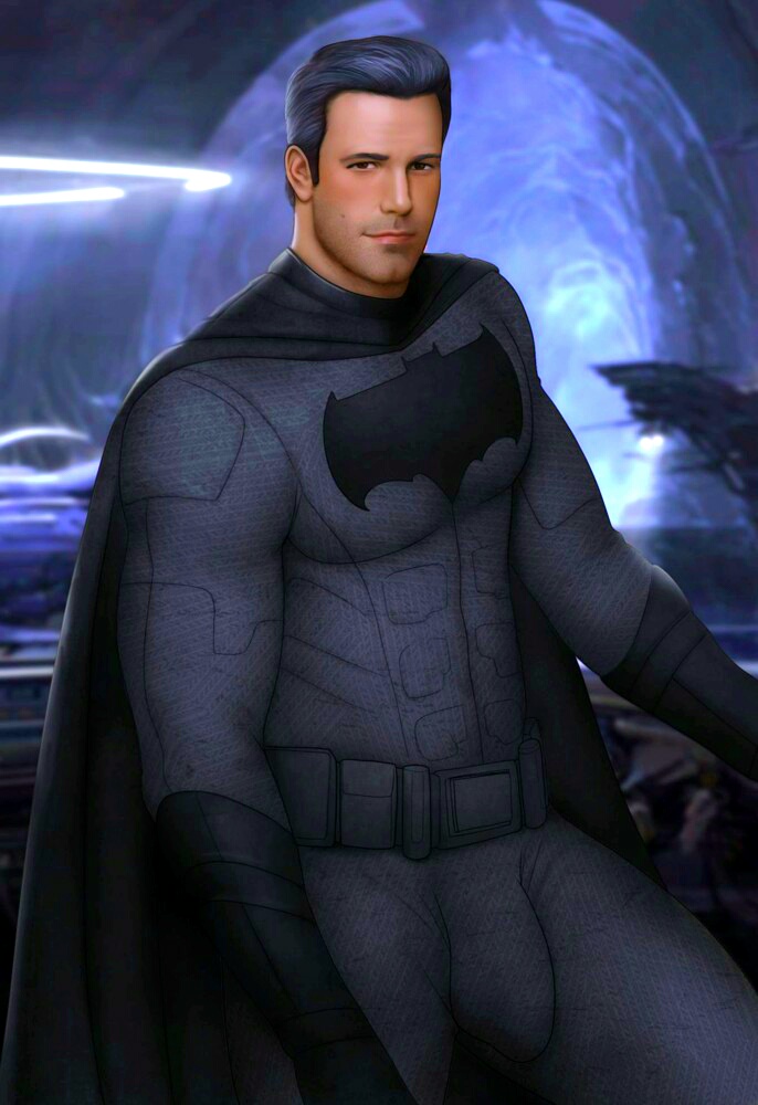 1boy 2019 batman batman_(series) ben_affleck bruce_wayne bulge celebrity costume dc dc_extended_universe drawnpr0n justice_league male male_only muscle solo superhero tight_clothing uncensored