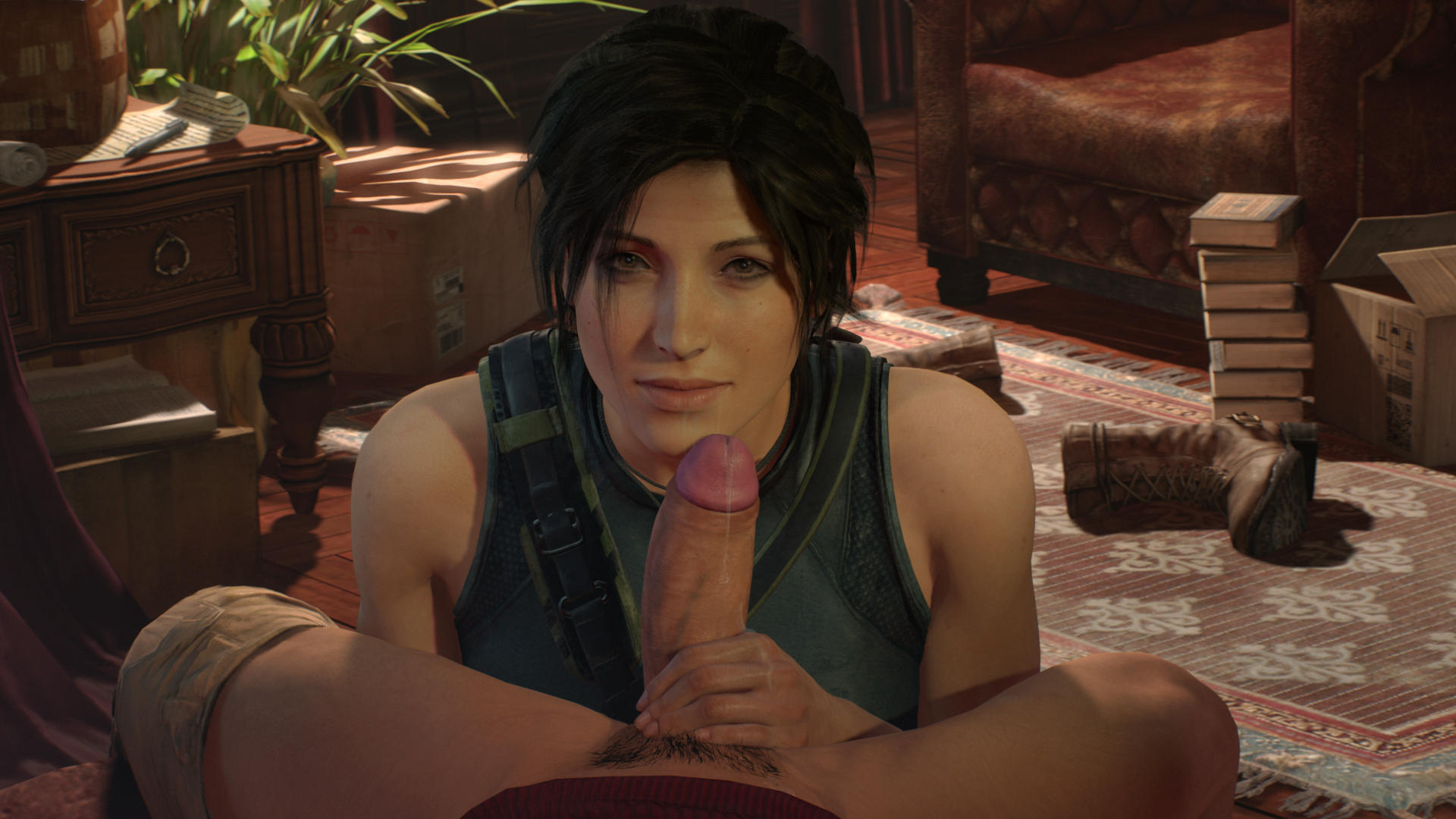 3d, cum, cum on face, female, lara croft, lara croft (survivor), tagme, tomb raider, tomb raider (survivor), zizzero