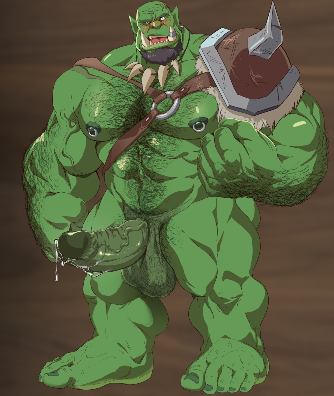 10s 1boy 2019 5_fingers 5_toes armor balls bara beard big_biceps big_muscles big_pecs black_beard blush bodily_fluids body_hair erection facial_hair fingers fist full-length_portrait genital_fluids glans green_balls green_body green_glans green_nipples green_penis green_skin hairy hairy_balls happy_trail harness huge_muscles humanoid humanoid_penis jewelry korg_(lustful_desires) looking_at_viewer lustful_desires male male_only musclegut muscular muscular_male nails necklace nipple_piercing nipple_ring nipples nude open_mouth orc pecs penis piercing portrait precum sagging_balls scar sharp_teeth shoulder_guards solo standing teeth toes tongue tusks vein veiny_penis zoroj