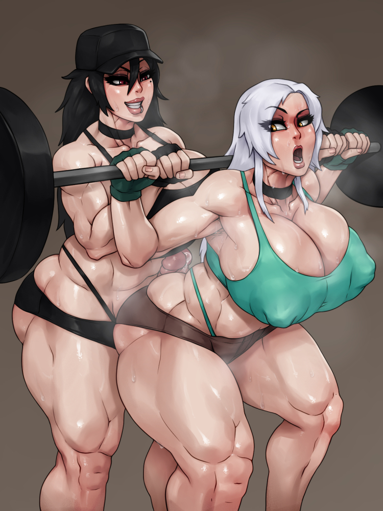 1futa 1girls abs ass bent_over big_ass big_breasts big_penis bimbo black_hair blush breasts busty choker cleavage clothed cum curvy dickgirl erect_nipples erection female femsub ferris_(raiosmanis) fit forced from_behind futa_on_female futadom futanari grin huge_ass huge_breasts imminent_sex intersex kagura_(raiosmanis) large_breasts long_penis muscles muscular muscular_female muscular_futanari musk naughty_face nipple_bulge nipples penis precum rampage0118 seductive seductive_smile smile surprised sweat sweaty tank_top thick_penis thick_thighs venus_body weightlifting weights white_hair wide_hips