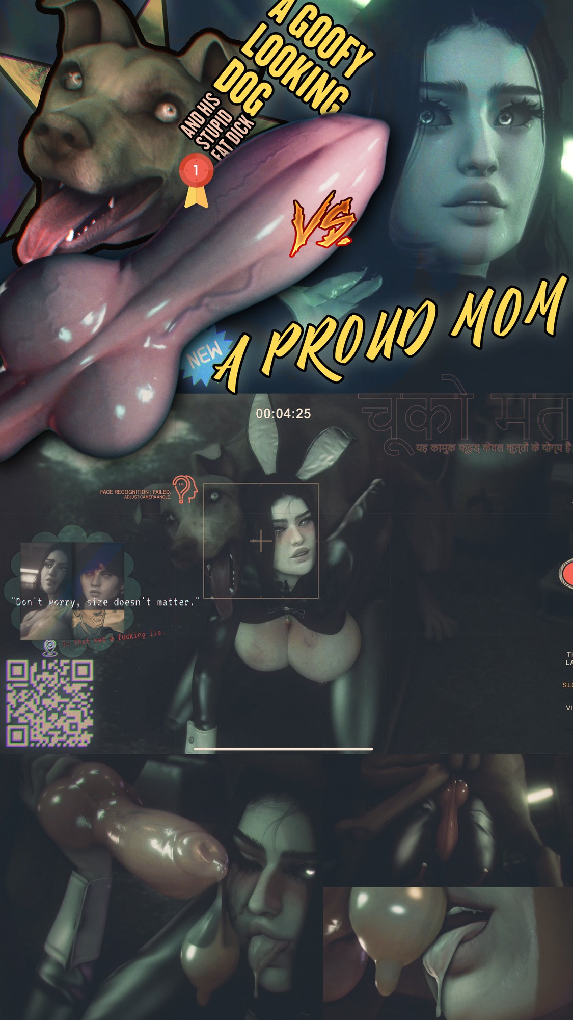 bestiality, big ass, big breasts, blowjob, bodysuit, bunny ears, canine, condom, condom balloon, cucked by beast, cucked by mother, cuckold, dog, doggystyle, feral on feral, french, knot, knotted penis, leather clothing, licking condom, milf, mom, mother, motherly cuckold, netorare, on fours, recorded, recording, reverse bunnysuit, srvn, zoophilia