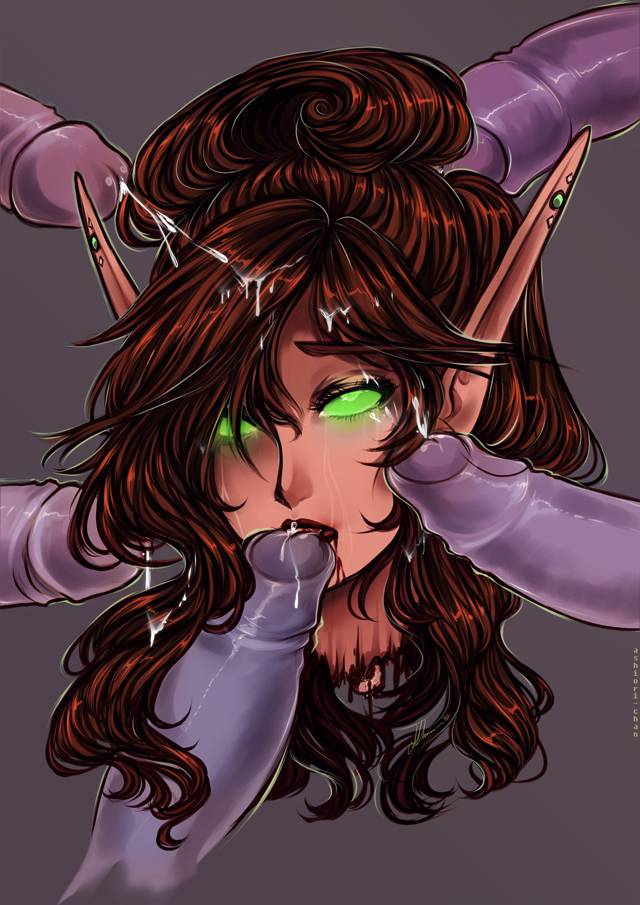 1girls, 5boys, blood, blood elf, death, decapitation, elf death, female, female death, glowing eyes, gore, green eyes, guro, male, multiple penises, necrophilia, penis, snuff, straight, world of warcraft