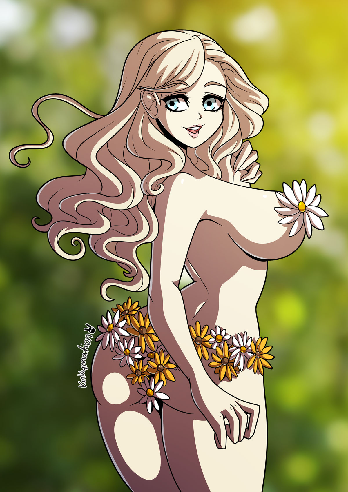 1girls, ann takamaki, ass, big ass, blonde hair, blue eyes, breasts, female, female only, hair, kinkymation, long hair, megami tensei, persona, persona 5, solo, video games