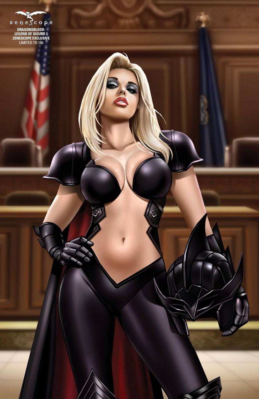 1girls american_flag armor big_breasts black_armor black_cape black_gloves black_pants blonde_hair breasts busty cape cleavage comic_cover eyeshadow female female_only flag gloves grimm_fairy_tales_(comic) helmet helmet_removed holding_helmet impossible_clothes keith_garvey large_breasts lipstick long_hair looking_at_viewer looking_down looking_down_at_viewer makeup mascara official_art pants peyton_parks pinup realistic red_cape red_lips red_lipstick skimpy_armor solo text the_black_knight_(zenescope) zenescope zenescope_entertainment