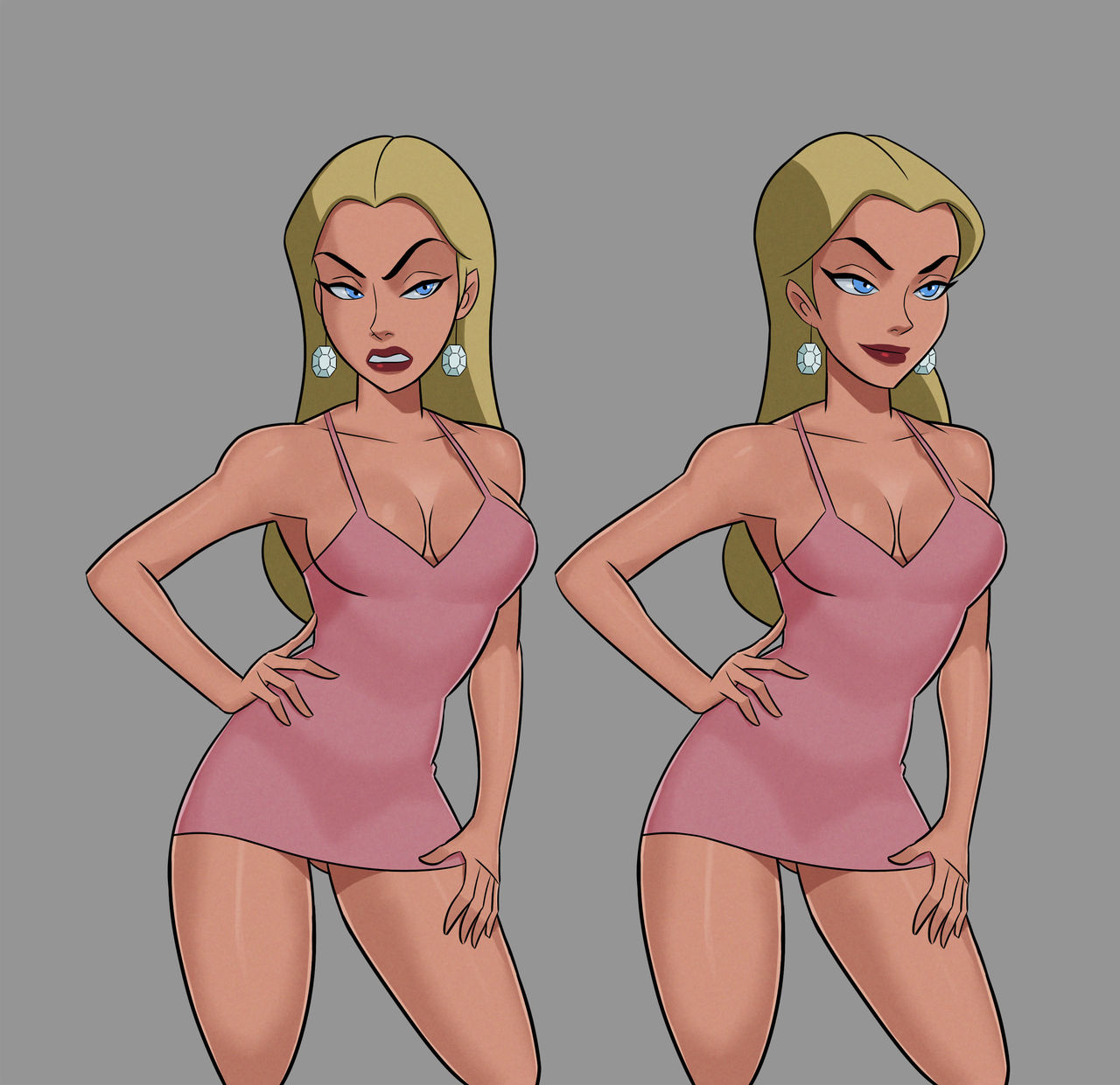 1girls, ass, athletic, bare legs, bare shoulders, bimbo, blonde hair, blue eyes, bottomless, breasts, bubble ass, bubble butt, busty, cleavage, clothing, dc, dc comics, dcau, earrings, female, female focus, female only, hand on hips, hand on thigh, hourglass figure, long hair, maid headdress, medium breasts, naughty face, nightgown, no panties, pinup, pose, posing, princess, princess audrey, pussy, red lipstick, royal, royalty, shaved pussy, skimpy, skimpy dress, smiling, solo, sunsetriders7, tagme, upskirt, vagina