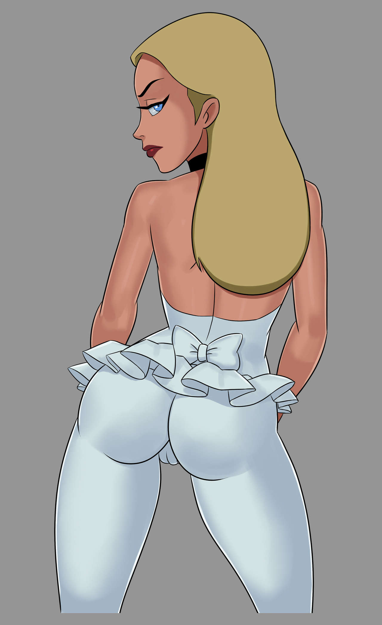 ass athletic bare_legs bare_shoulders blonde_hair blue_eyes bottomless breasts bubble_butt busty clothing dc dc_comics dcau female female_focus female_only hourglass_figure innie_pussy long_hair maid_headdress medium_breasts pinup pose posing princess princess_audrey pussy royal royalty shaved_pussy skimpy skimpy_dress solo sunsetriders7 tagme upskirt vagina