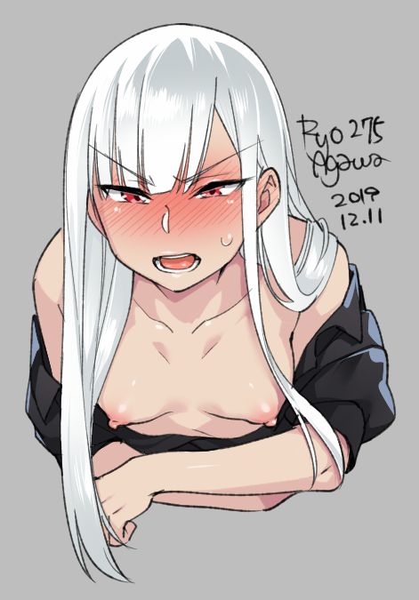 1girls, areolae, blush, breasts, female, female only, looking at viewer, nipples, ryo agawa, solo