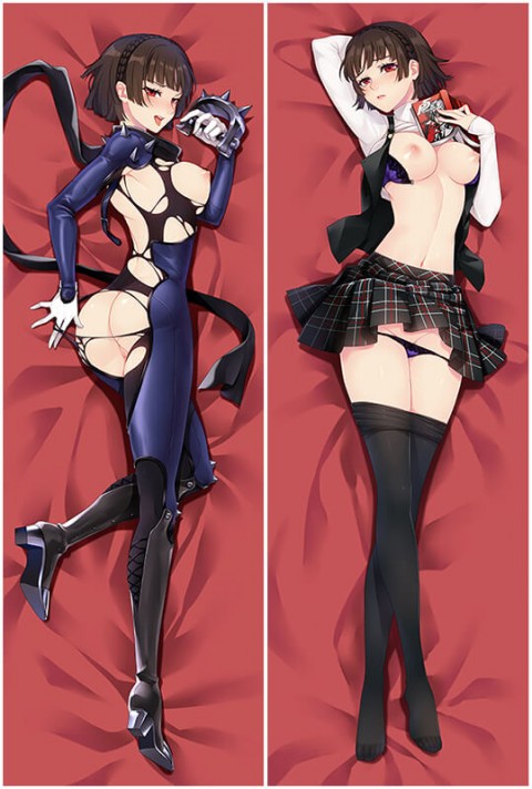 breasts, clothing, dakimakura, female, human, makoto niijima, makoto niijima (queen), pale skin, persona, persona 5, phantom thief suit, school uniform, small breasts