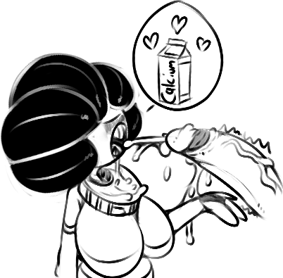 afro alien blush bodily_fluids breasts choker cum cum_in_mouth cum_inside cyclops disembodied_penis duo female genital_fluids heart humanoid hybrid jewelry low_res male necklace penis ponk sketch solo_focus straight