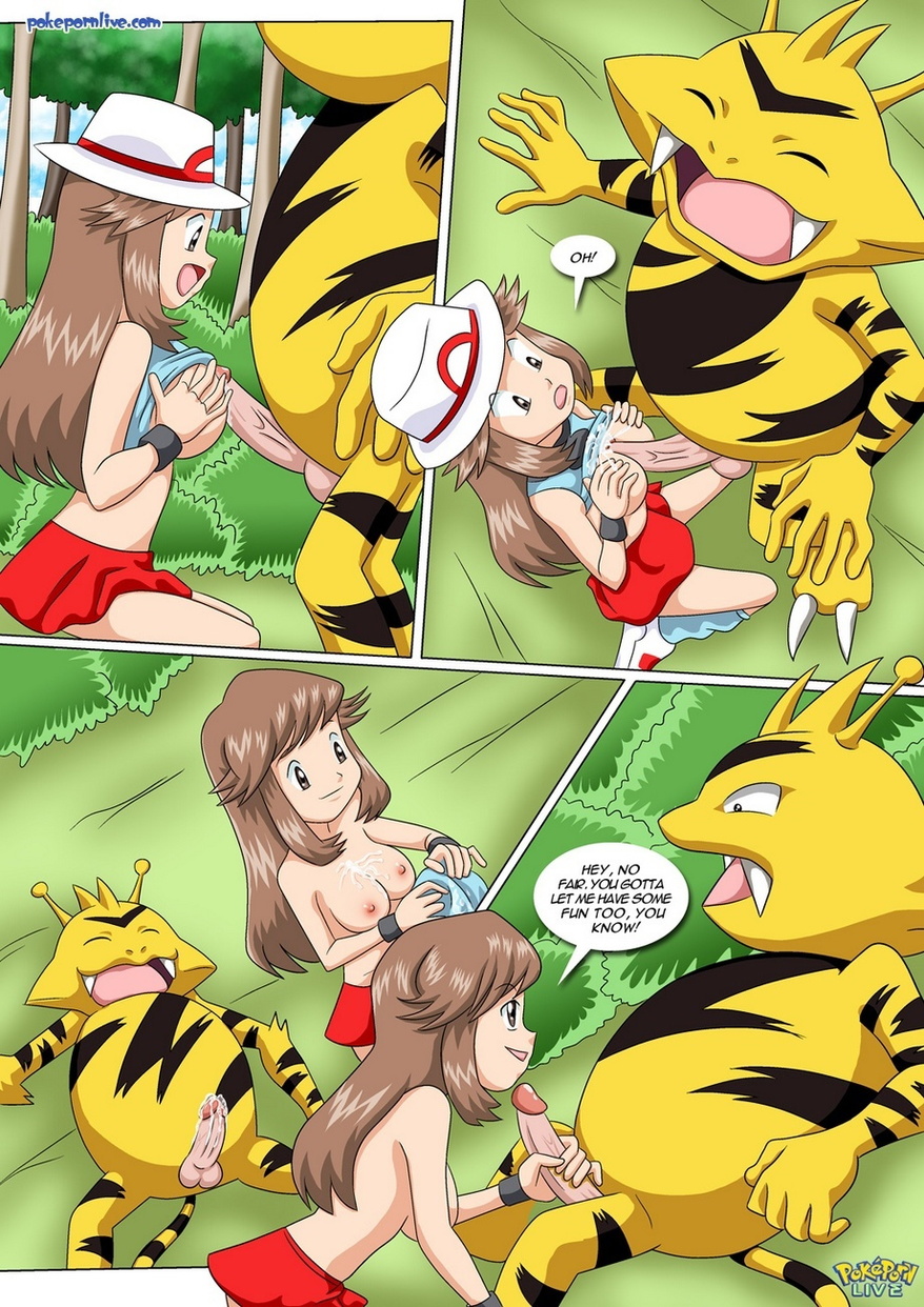 1boy 1girls after_orgasm boobjob boobs breast_grab breasts brown_eyes brown_hair comic cum_on_body cum_on_breasts cum_on_clothes ejaculation ejaculation_between_breasts electabuzz female grabbing_own_breast handjob leaf's_safari_adventure leaf_(pokemon) looking_pleasured male orgasm orgasm_face outercourse paizuri paizuri_under_clothes palcomix panties pokecomic pokemon pokephilia pokepornlive porkyman satisfied