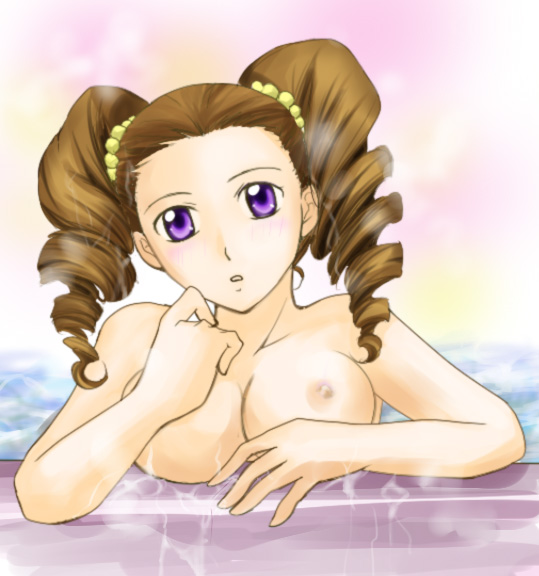 breasts drill_hair gundam gundam_00 mileina_vashti nipples pointy_chin tied_hair topless twintails yui-ad