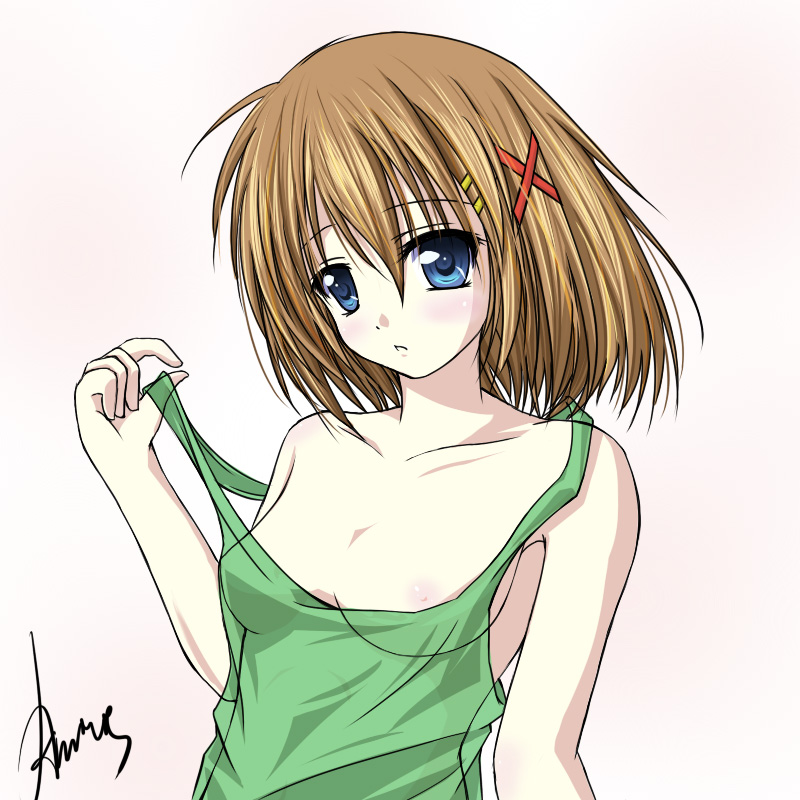 amicis female hayate_yagami human lyrical_nanoha mahou_shoujo_lyrical_nanoha mahou_shoujo_lyrical_nanoha_strikers nipple_slip nipples