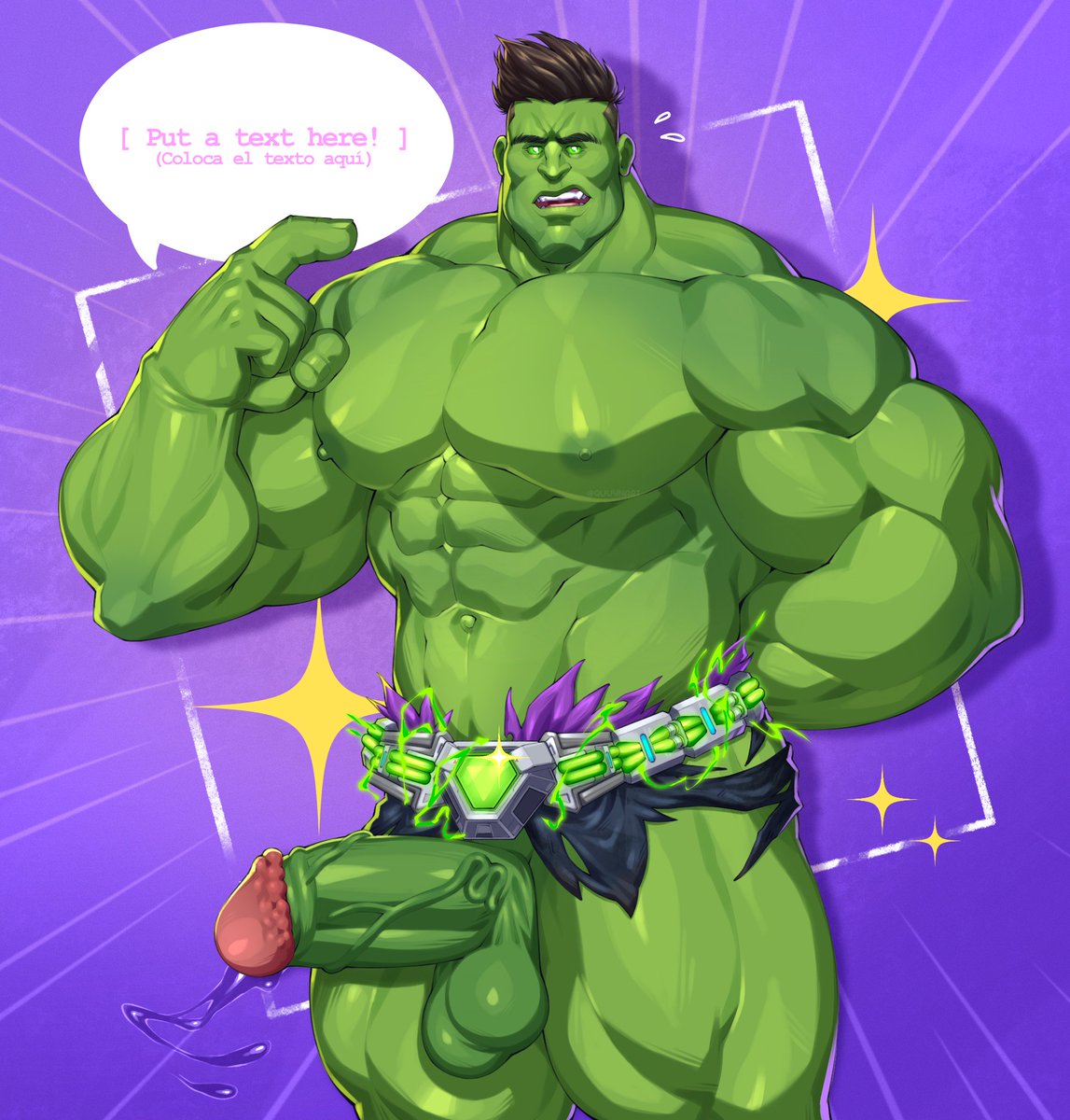1boy, balls, bara, big cock, big dick, big penis, boner, cock, dick, erection, green body, green skin, huge cock, hulk, hulk (marvel rivals), male, male only, marvel, marvel rivals, muscular, muscular male, navel, nipples, penis, quuynart, solo, tagme, thick cock, thick dick, thick penis, veiny, veiny penis