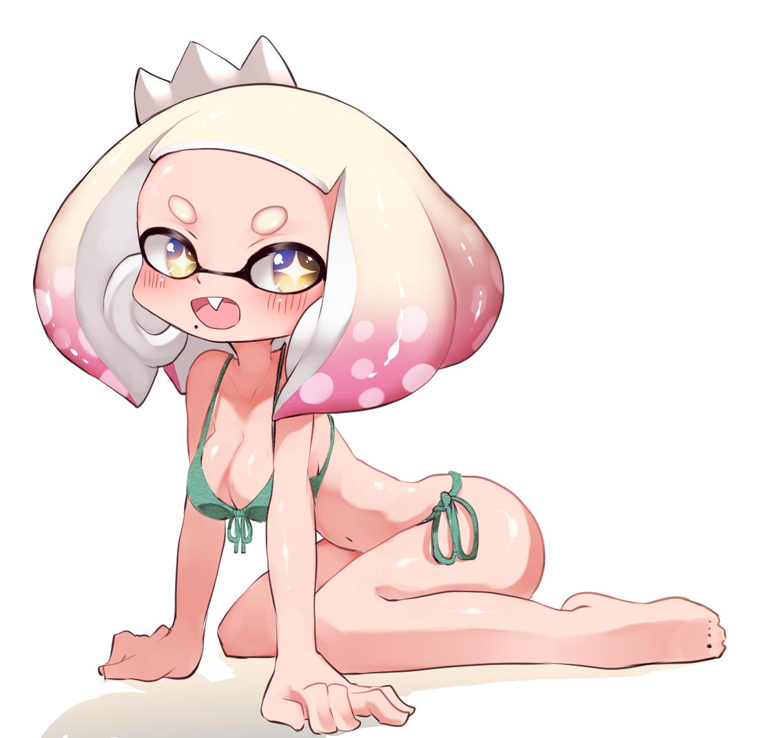 female, inkling girl, pearl (splatoon), splatoon, splatoon 2, swimsuit